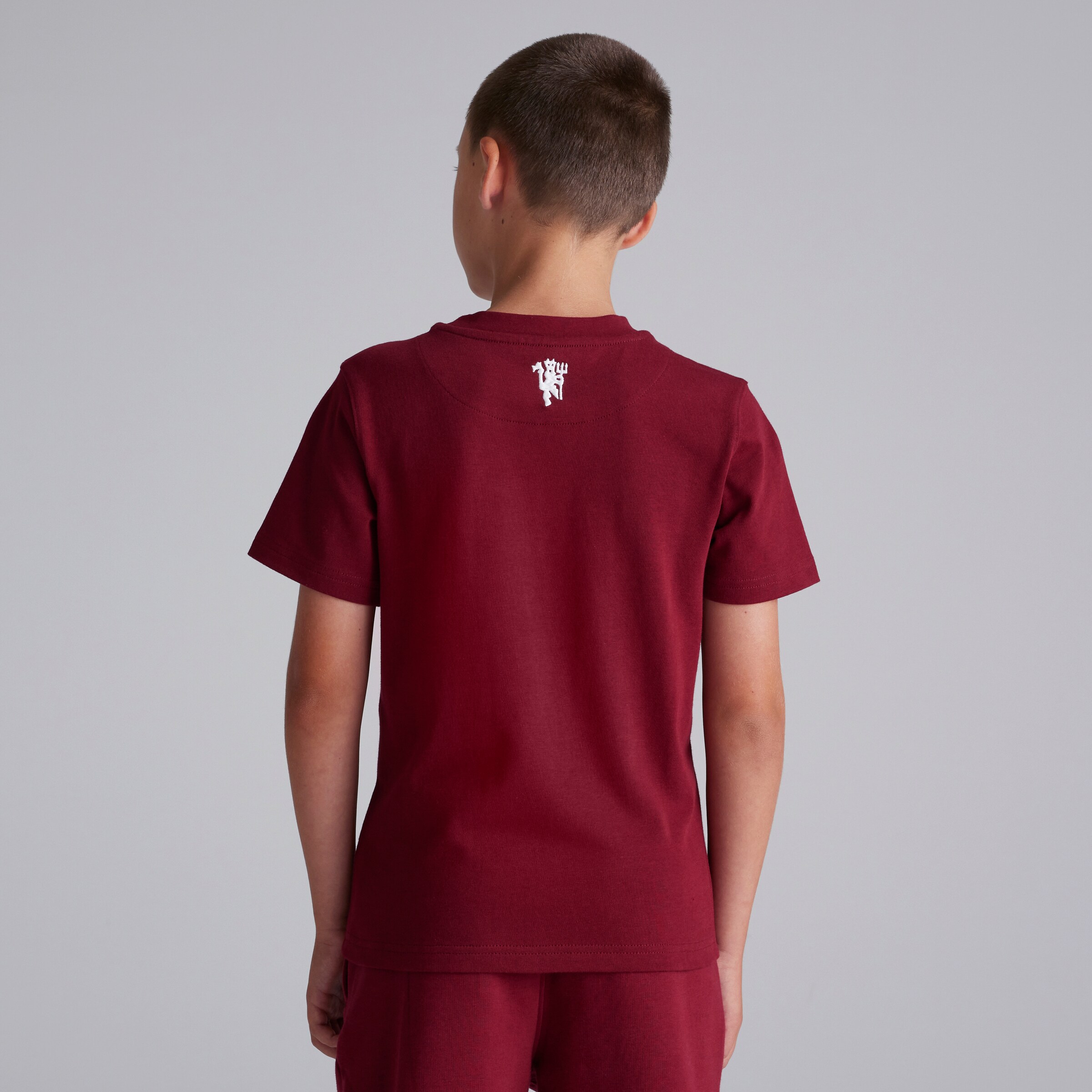 Manchester United Kids MUFC T-Shirt Burgundy Red Detail [2-6]