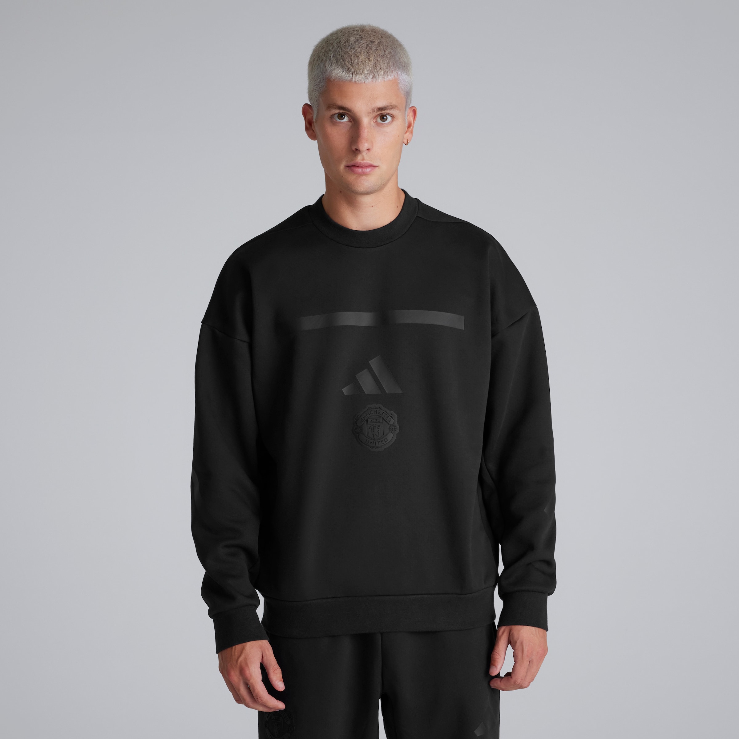 Adidas black on black sweatshirt online