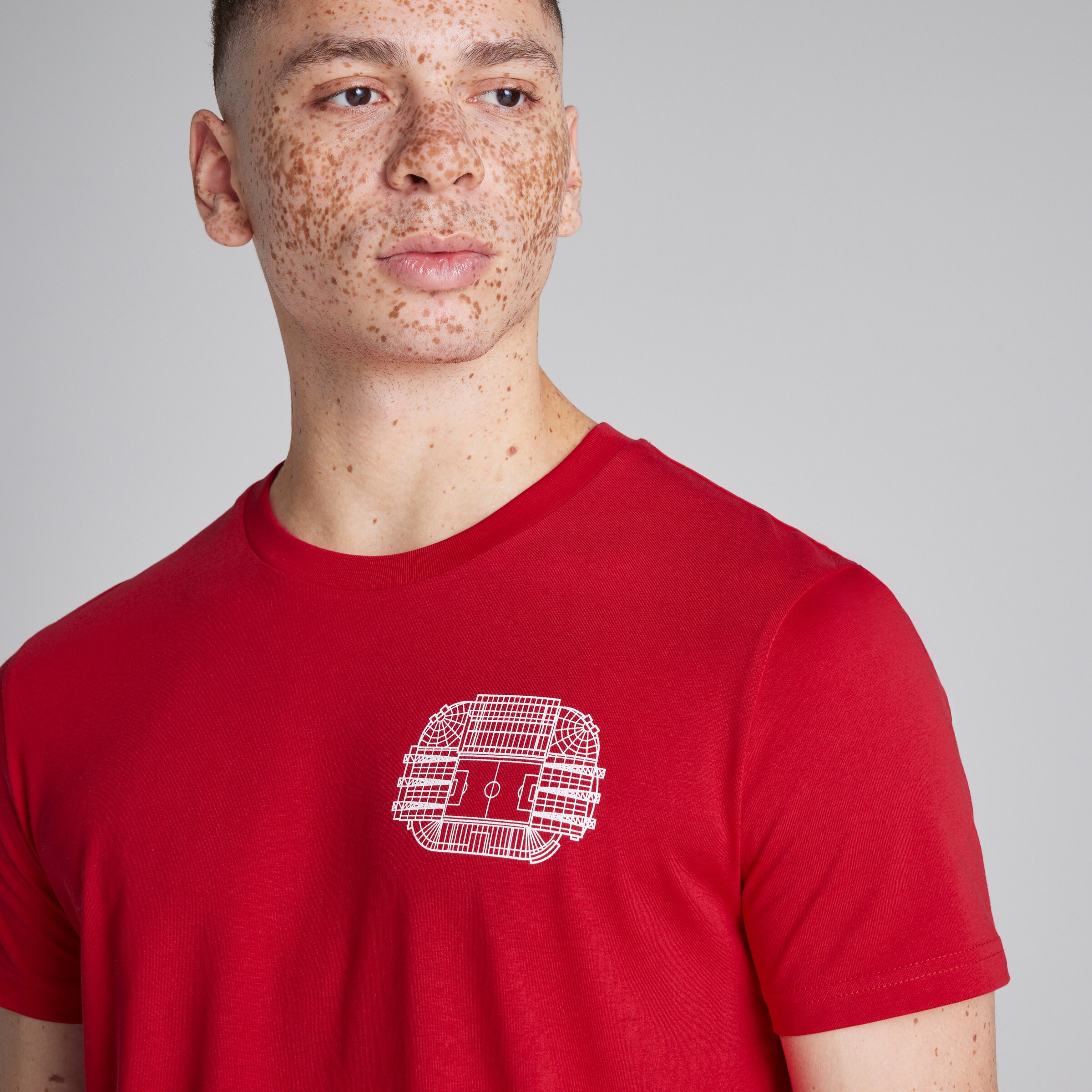 Manchester United Old Trafford Co-ordinates T-Shirt Red Rouge Détail [4-9]