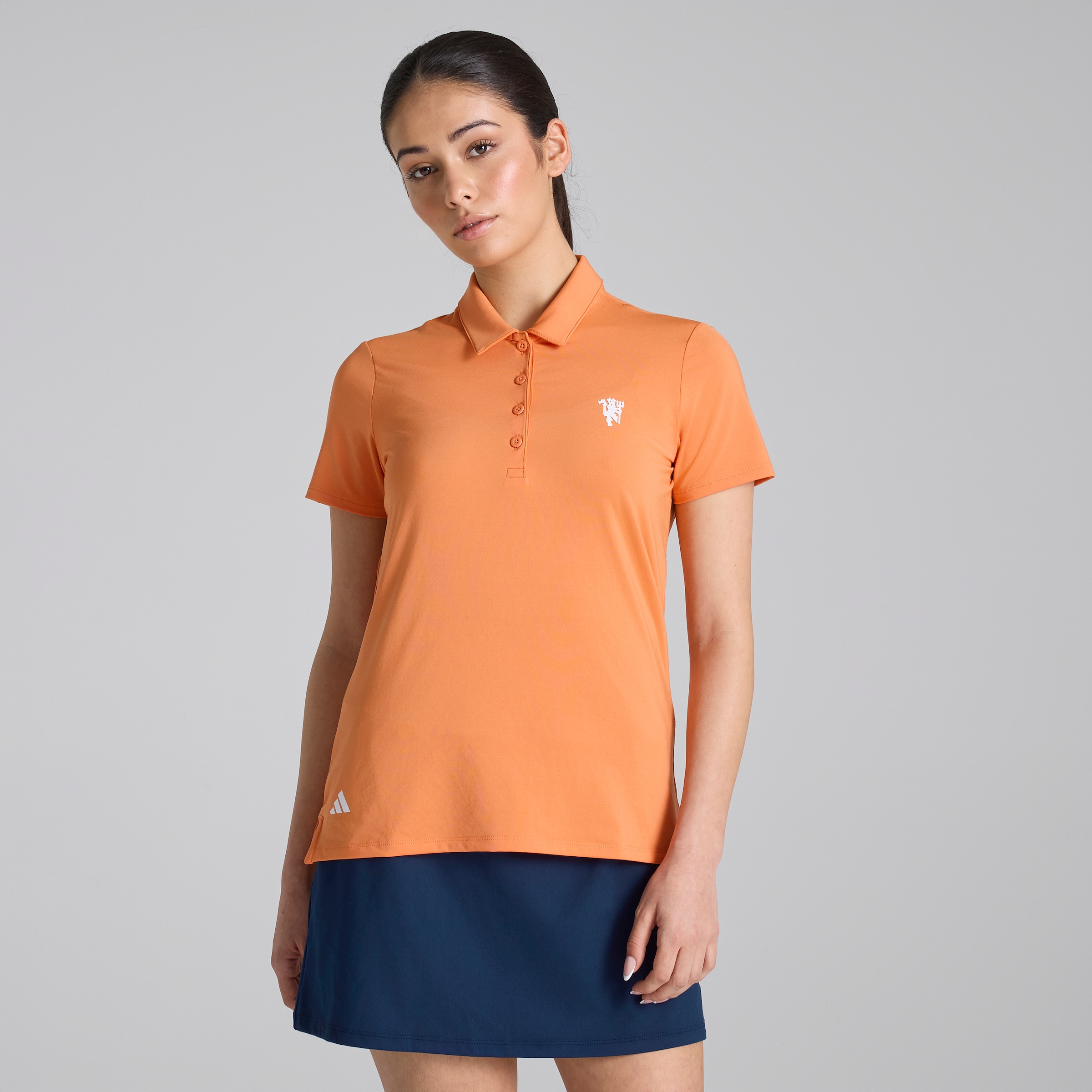 Manchester United x adidas Womens Golf Ultimate365 Polo Shirt Orange Orange