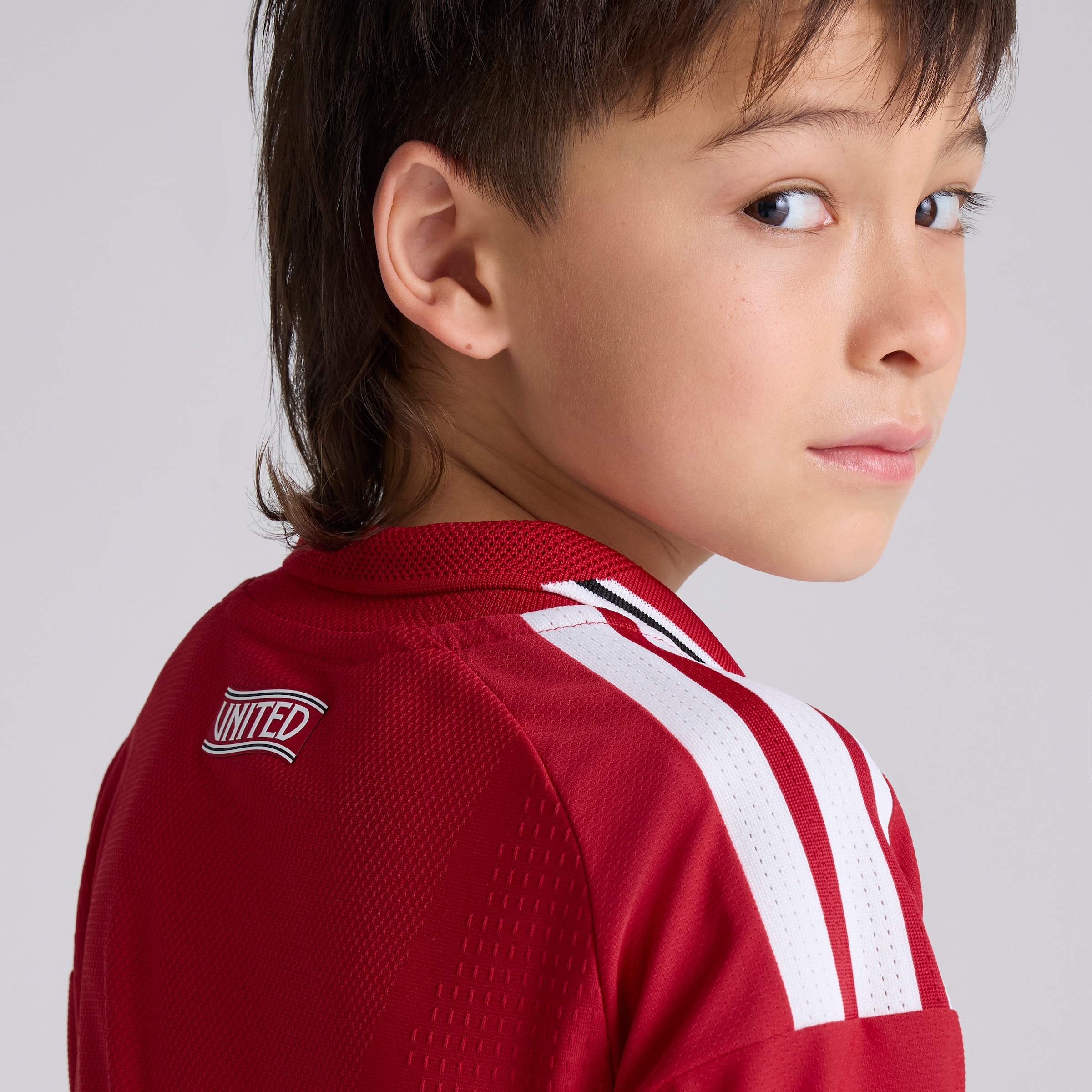 Manchester United Kids 26/27 Home Authentic Jersey Rouge Détail [6-6]
