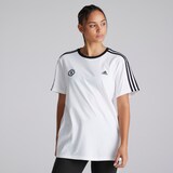 Manchester United x adidas Womens Essentials 3-Stripes T-Shirt White