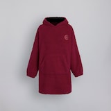 Manchester United Girls Sherpa Hoodie Burgundy