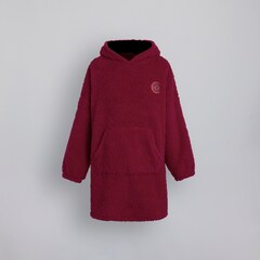 Manchester United Girls Sherpa Hoodie Burgundy