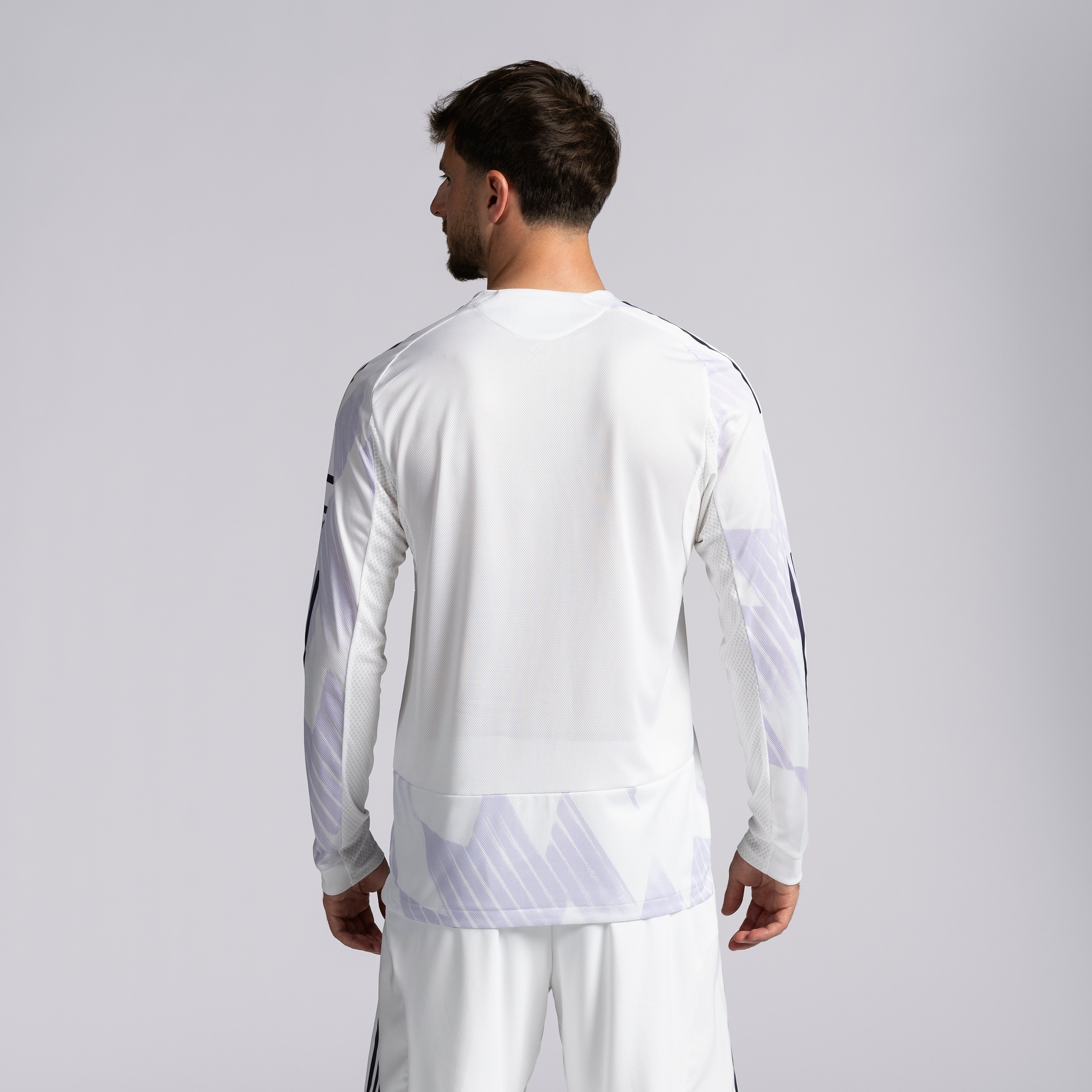 Manchester United 25/26 Long Sleeve Away Authentic Jersey Blanc Détail [2-5]