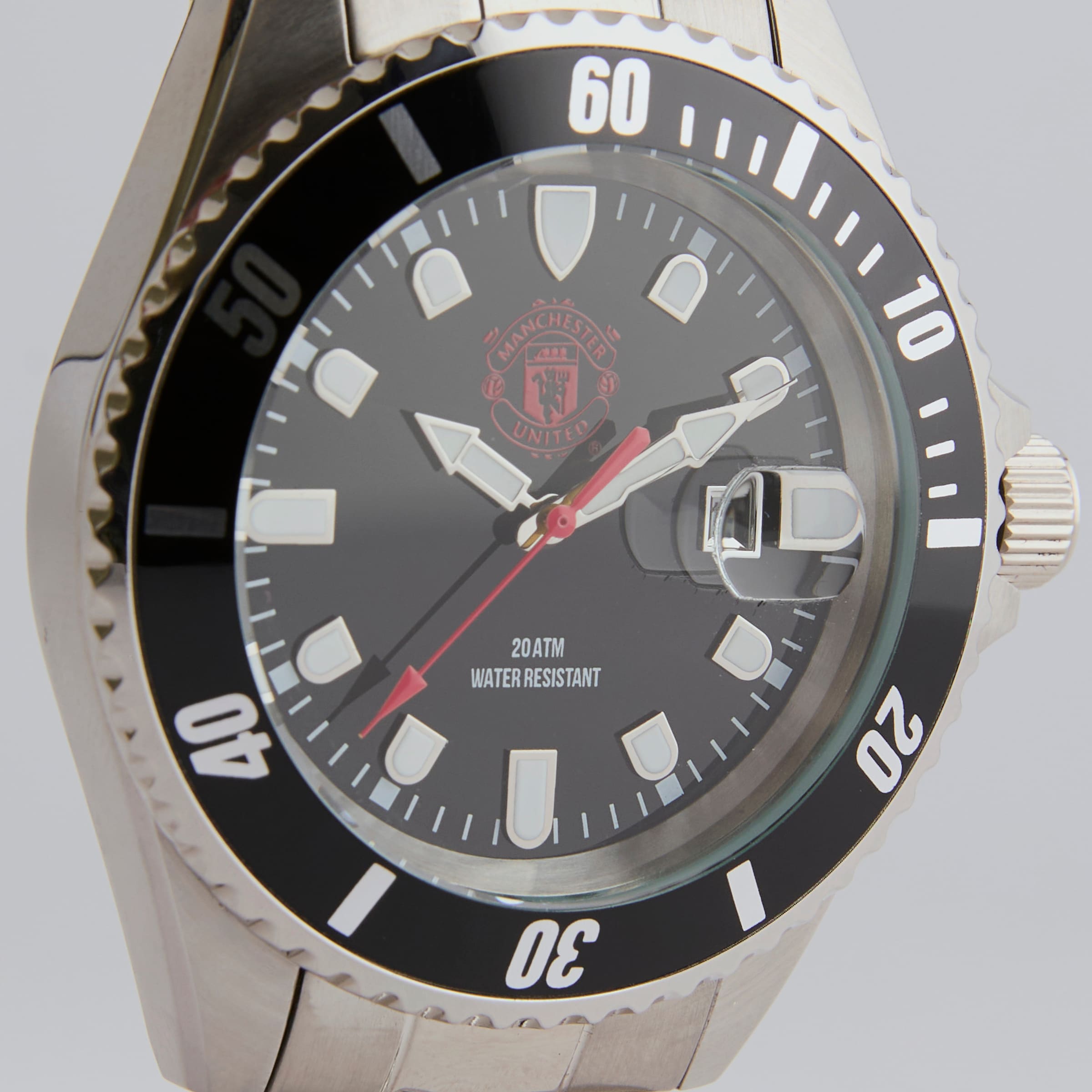 Manchester United Stainless Steel Watch Silver Argent Détail [6-6]