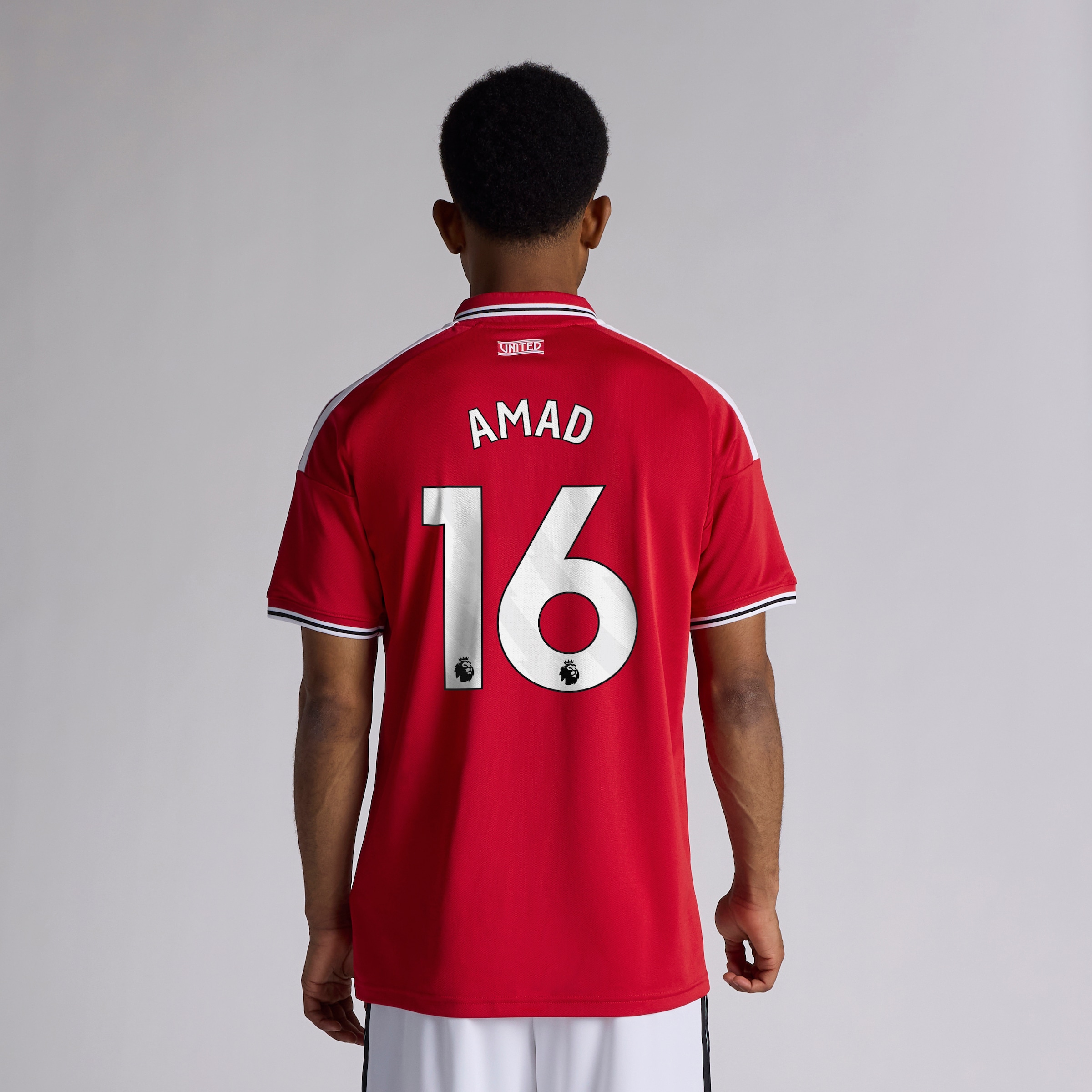 Manchester United 26/27 Home Jersey with Amad 16 EPL Printing & Badge Rouge