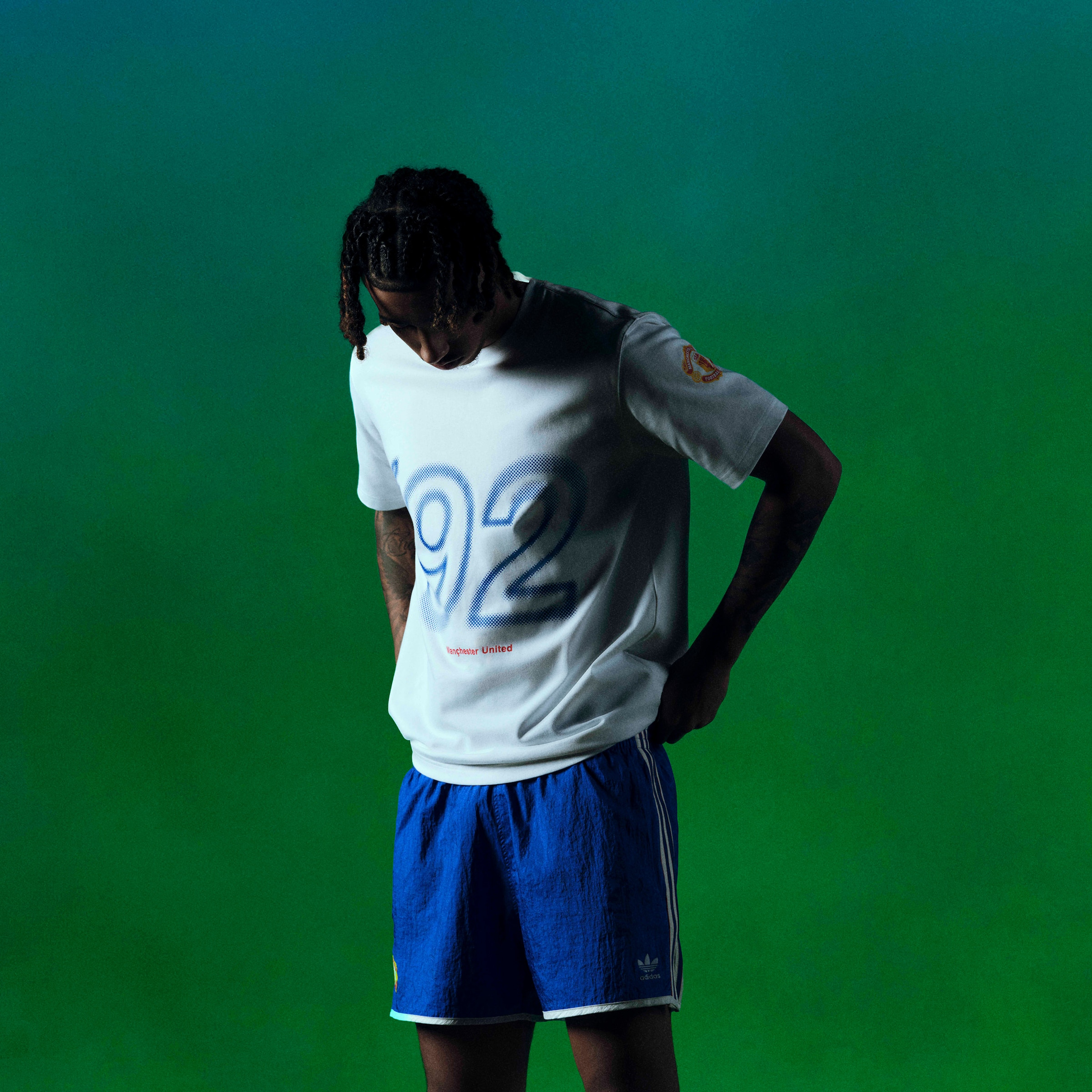 Manchester United x adidas Bringback 90/92 Away Shorts Blue Black