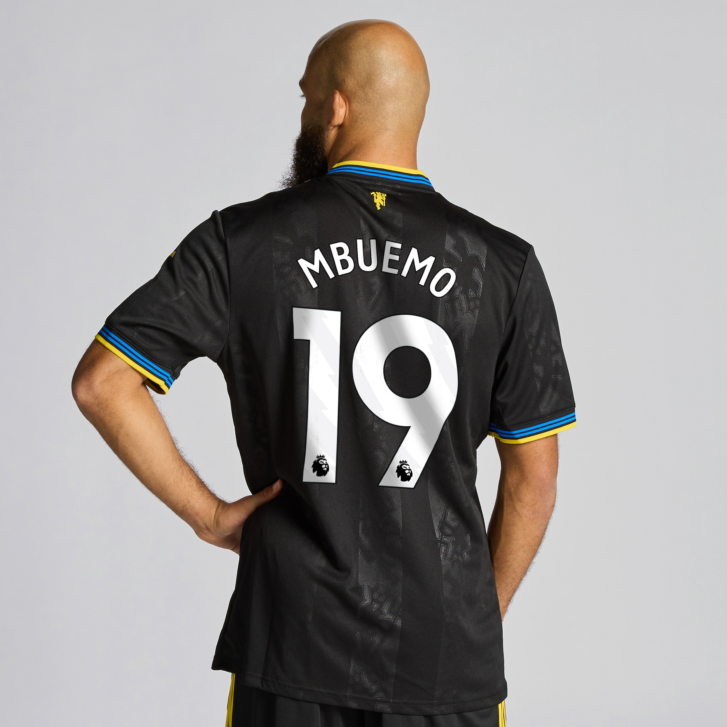 Manchester United 25/26 Third Jersey with Mbeumo 19 EPL Printing & Badge Black