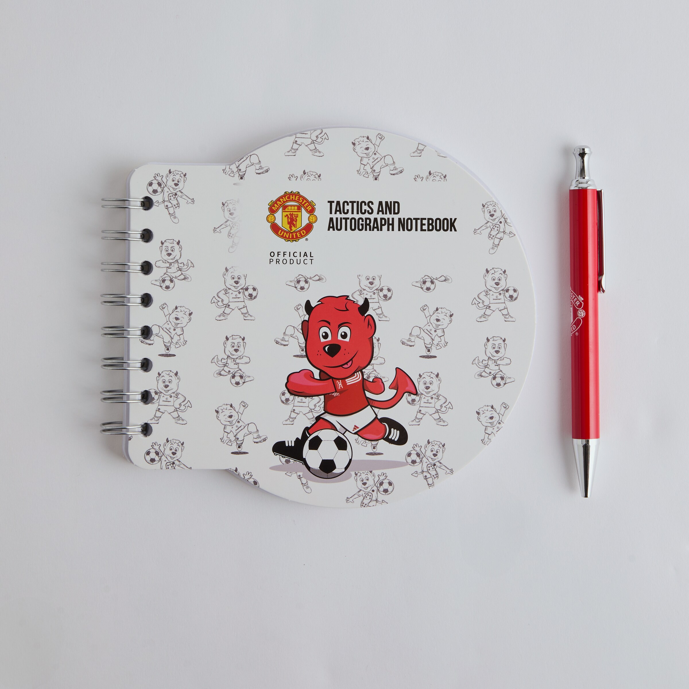 Manchester United Fred the Red Notebook and Pen Set White White Detail [3-4]