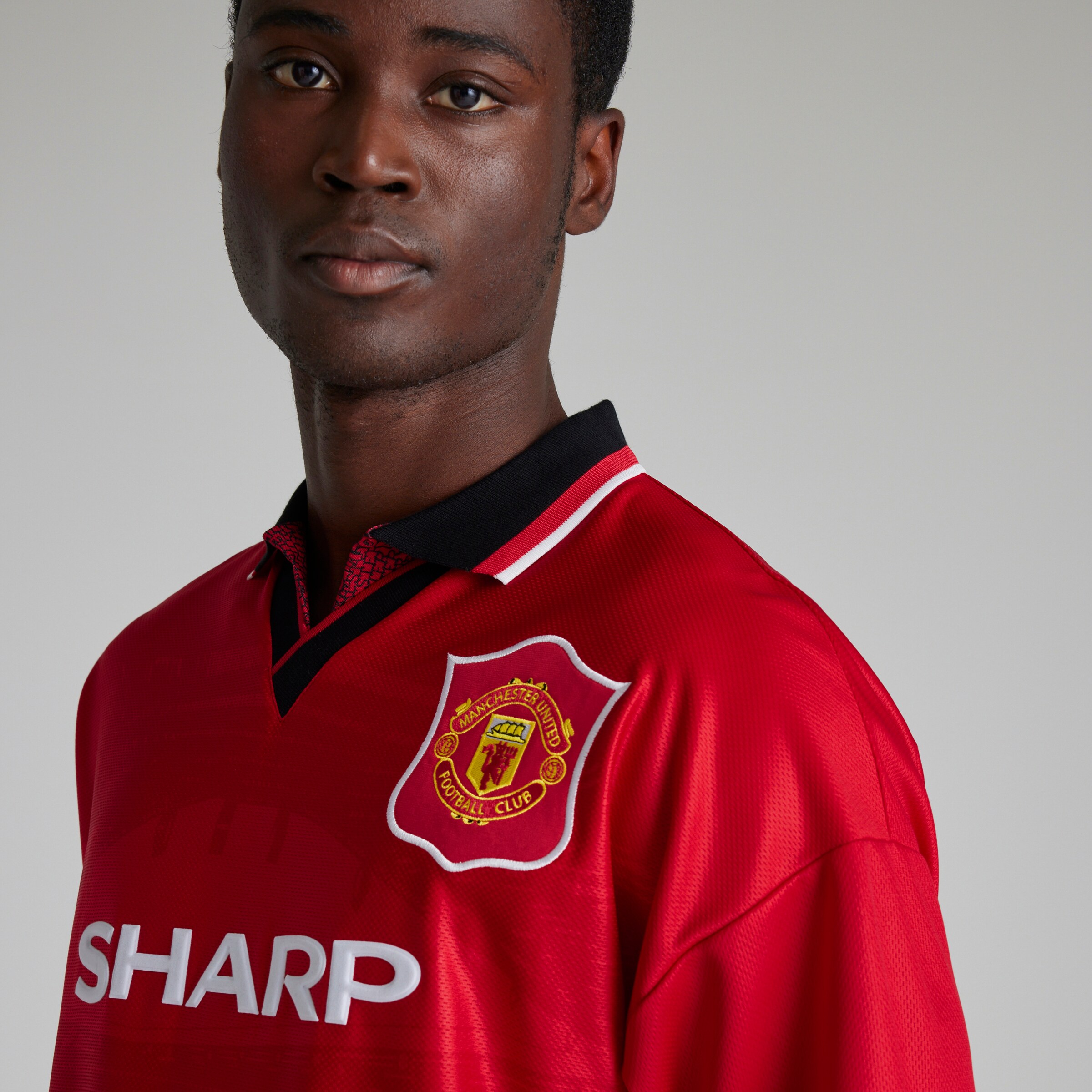  Manchester United 1994-96 Retro Home Shirt Red Red Detail [5-5]