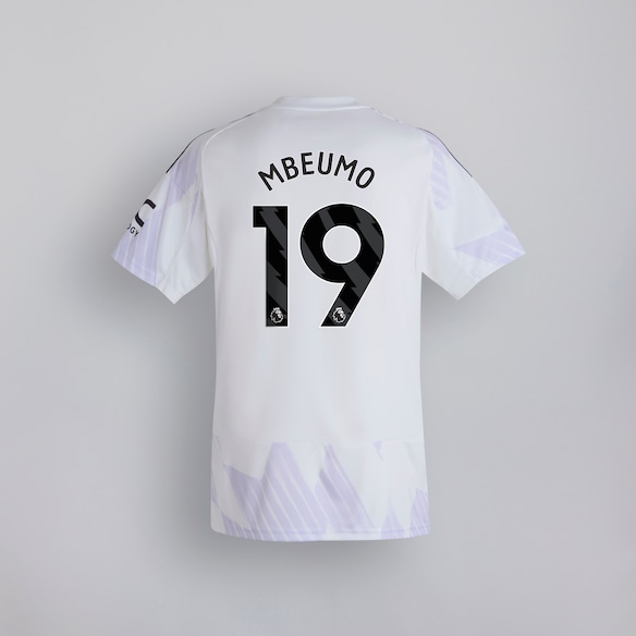 Manchester United 25/26 Away Jersey with Mbeumo 19 EPL Printing & Badge White