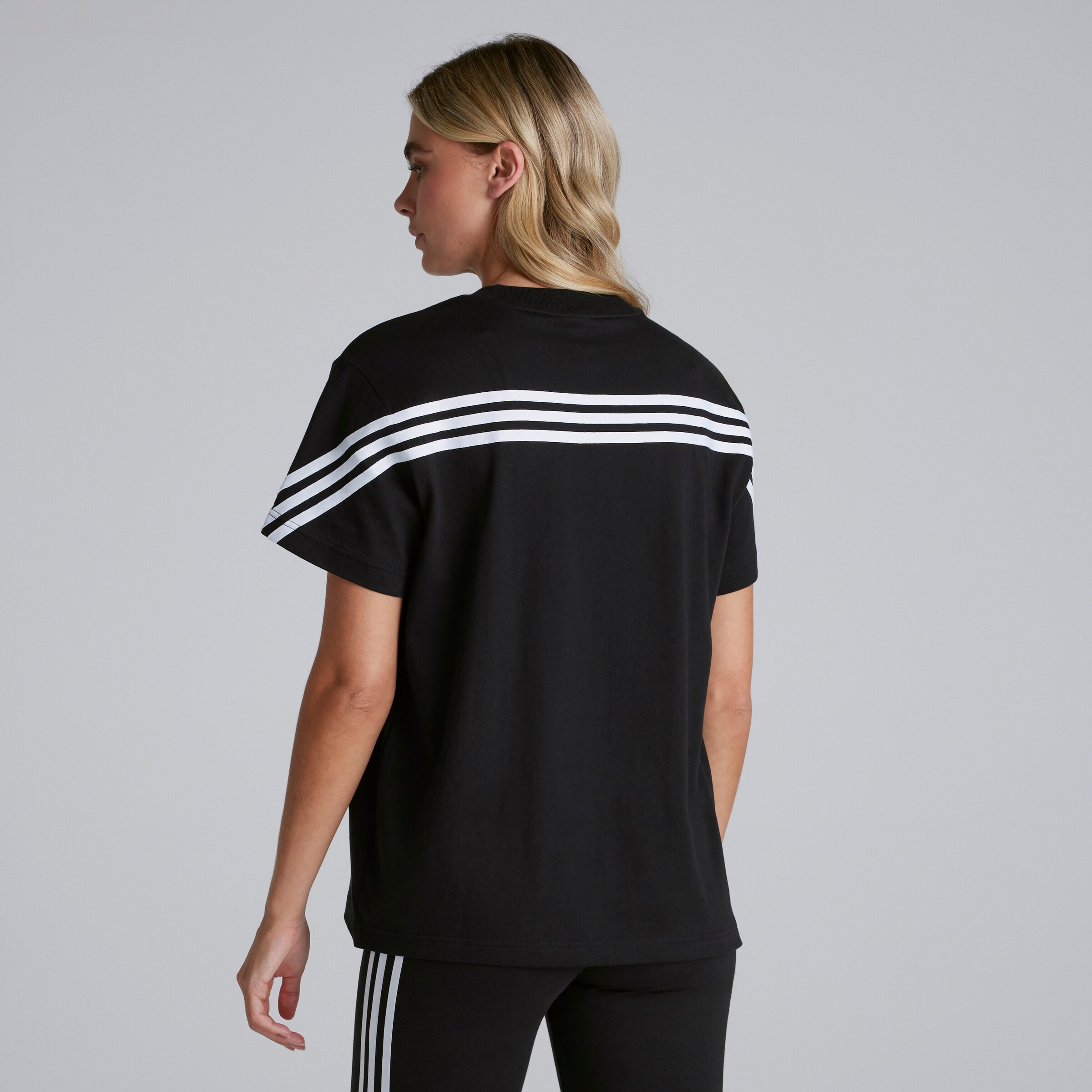 Buy Manchester United x adidas Womens Future Icons 3 Stripes T Shirt Black Manchester United Store