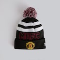 Manchester United x New Era Stripe Sport Bobble Beanie Black