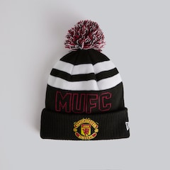 Manchester United x New Era Stripe Sport Bobble Beanie Black