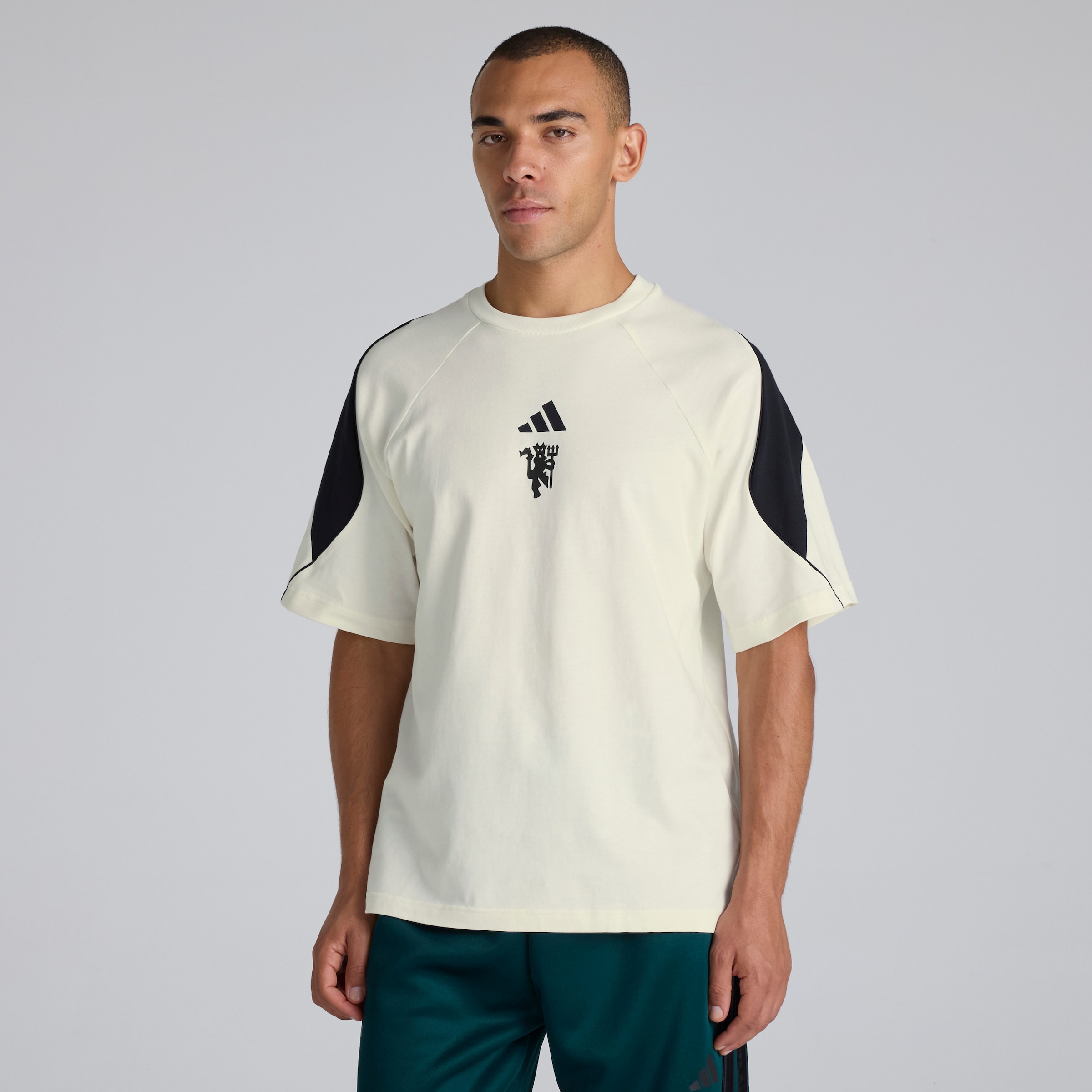 Manchester United x adidas Stadium T-Shirt Cream Beige