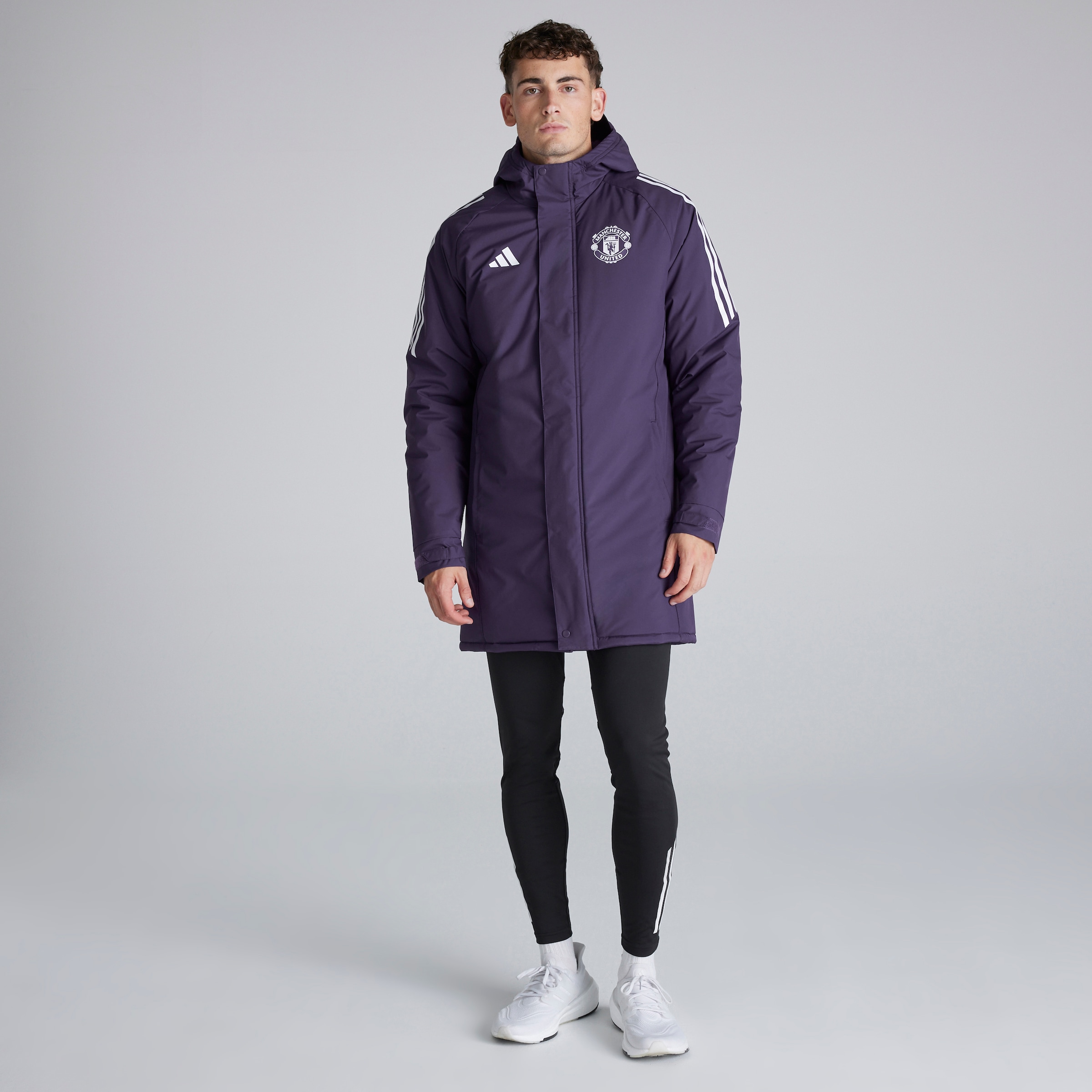 Buy MU Adidas 25/26 Training Mens Parka Coat Purple