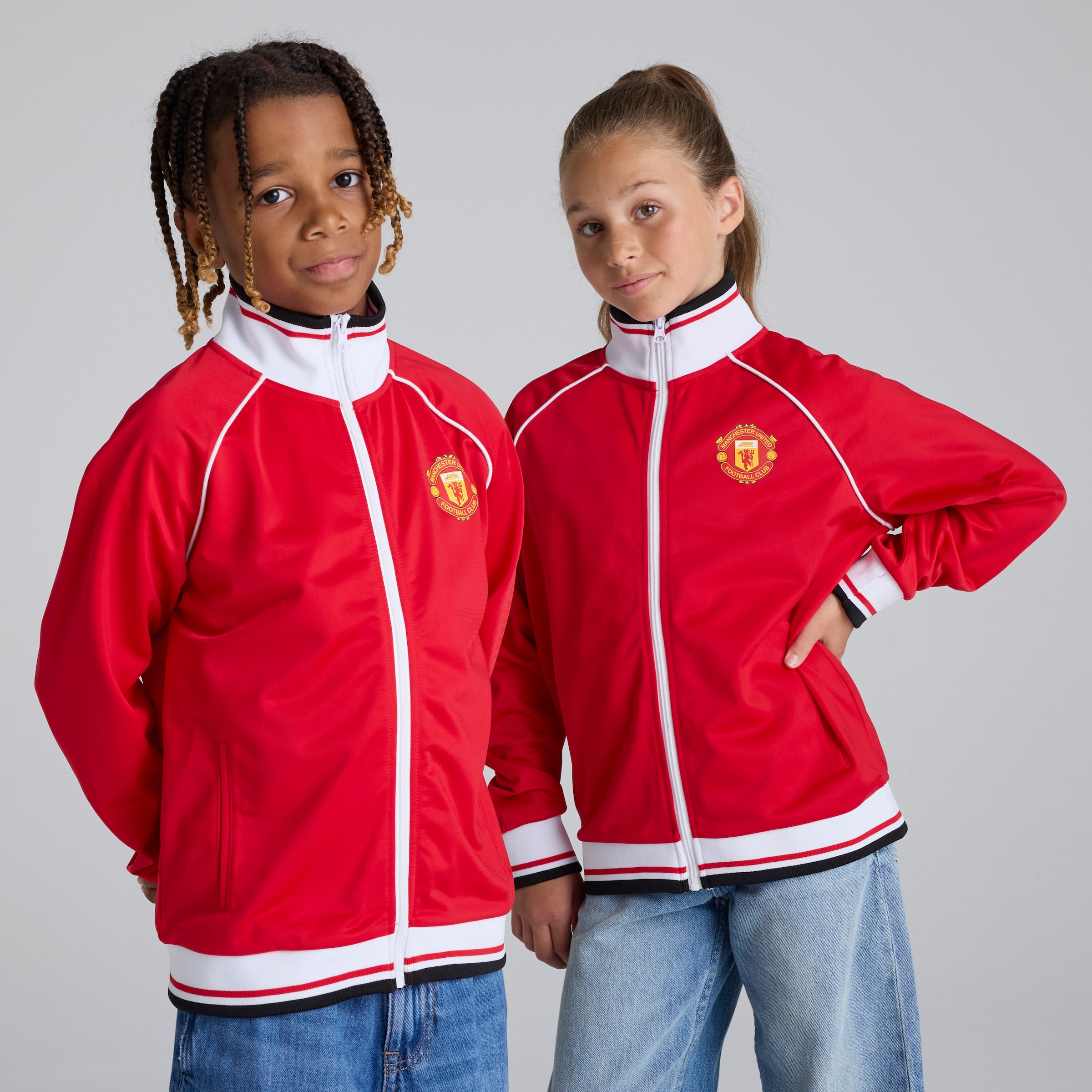 Manchester United Kids 1999 Home Inspired Full-Zip Track Jacket Red Red