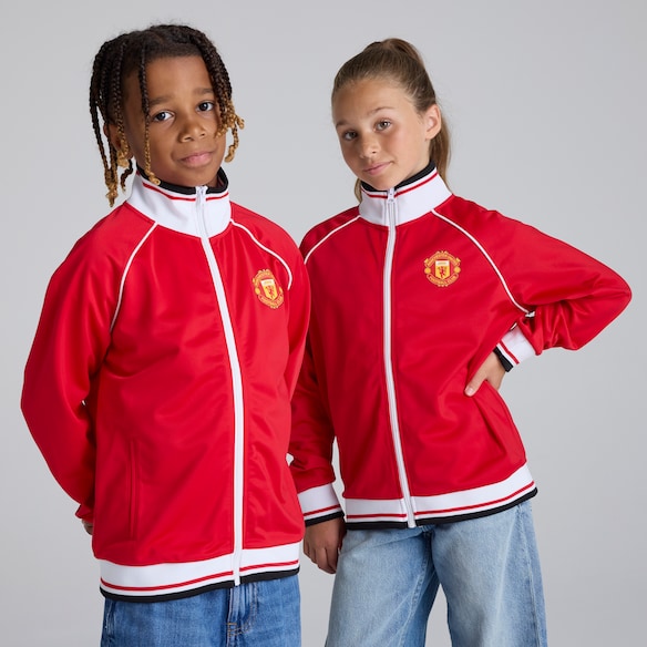 Manchester United Kids 1999 Home Inspired Full-Zip Track Jacket Red Red