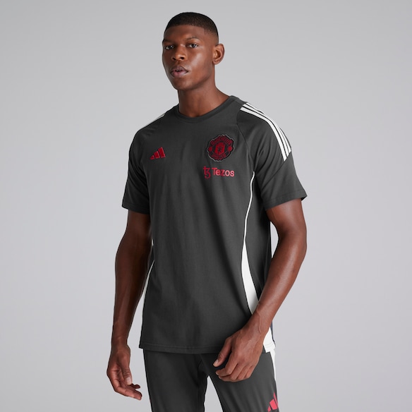 Manchester United Europäisches Training Tiro 24 T-Shirt Dunkelgrau Grau