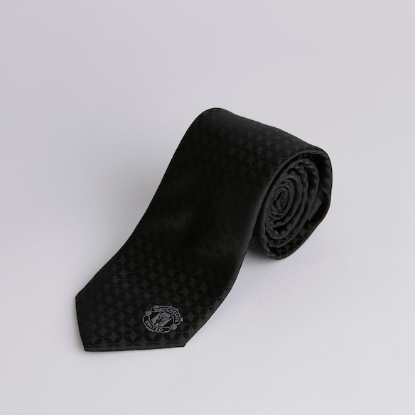 Manchester United Tonal Crest Tie Black Schwarz