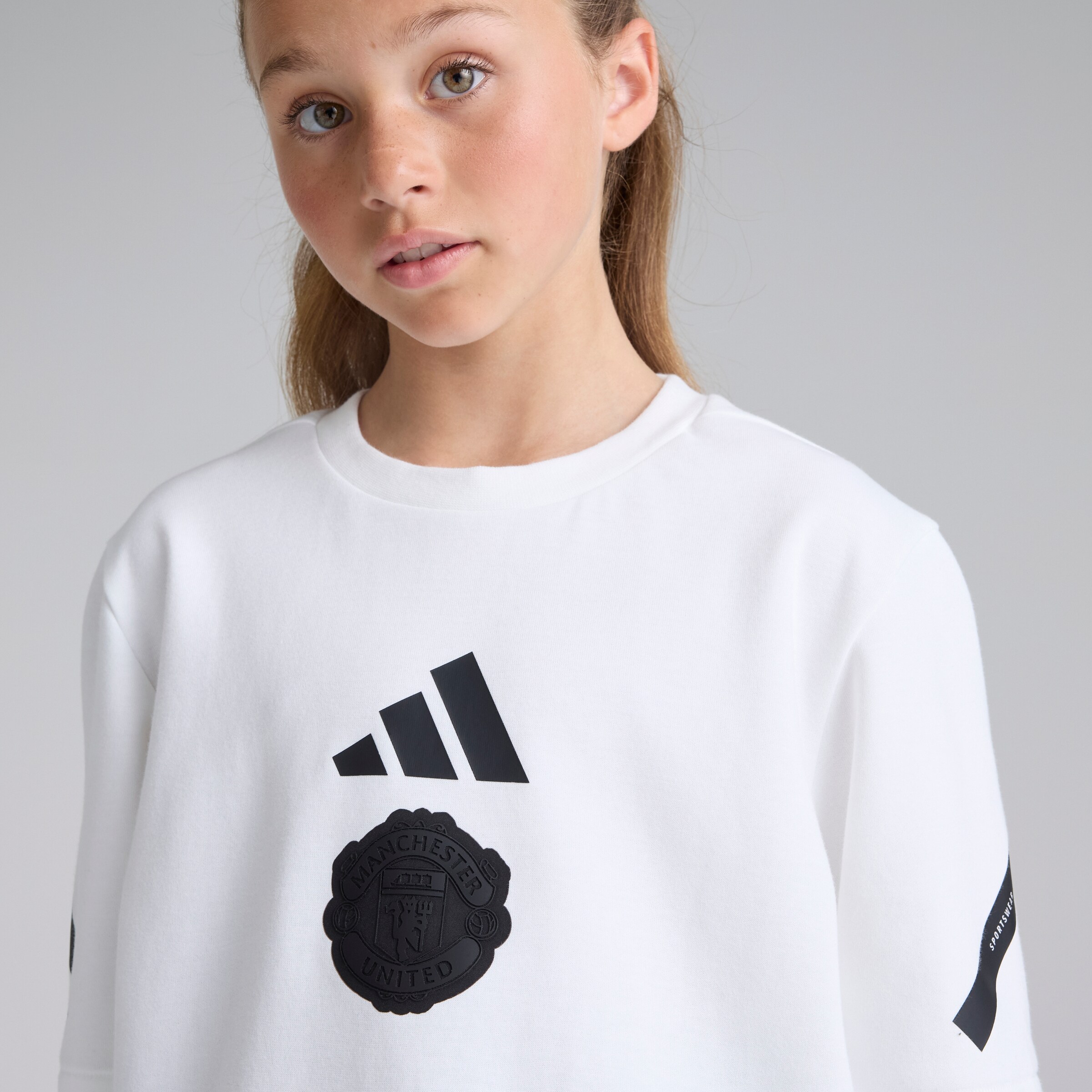 Manchester United x adidas Kids Z.N.E. T-Shirt White White Detail [4-6]