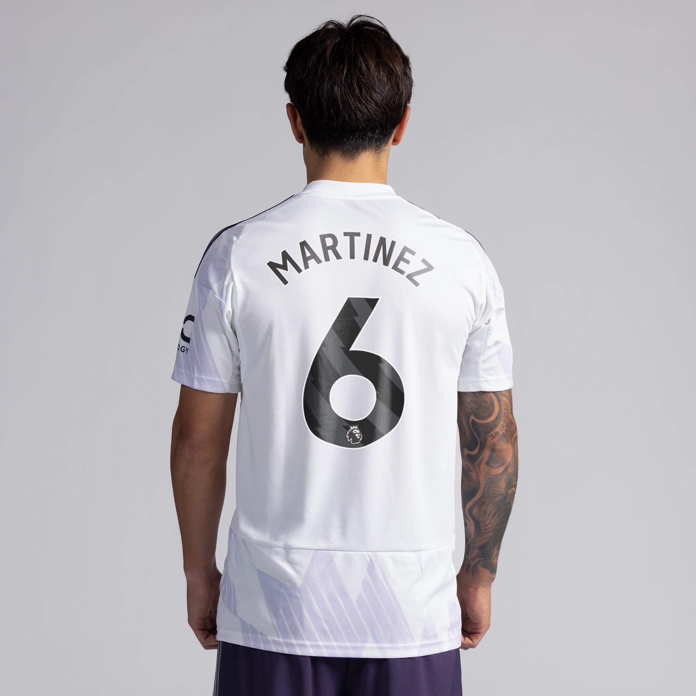 Manchester United 25/26 Home Jersey with Martinez 6 EPL Printing & Badge White