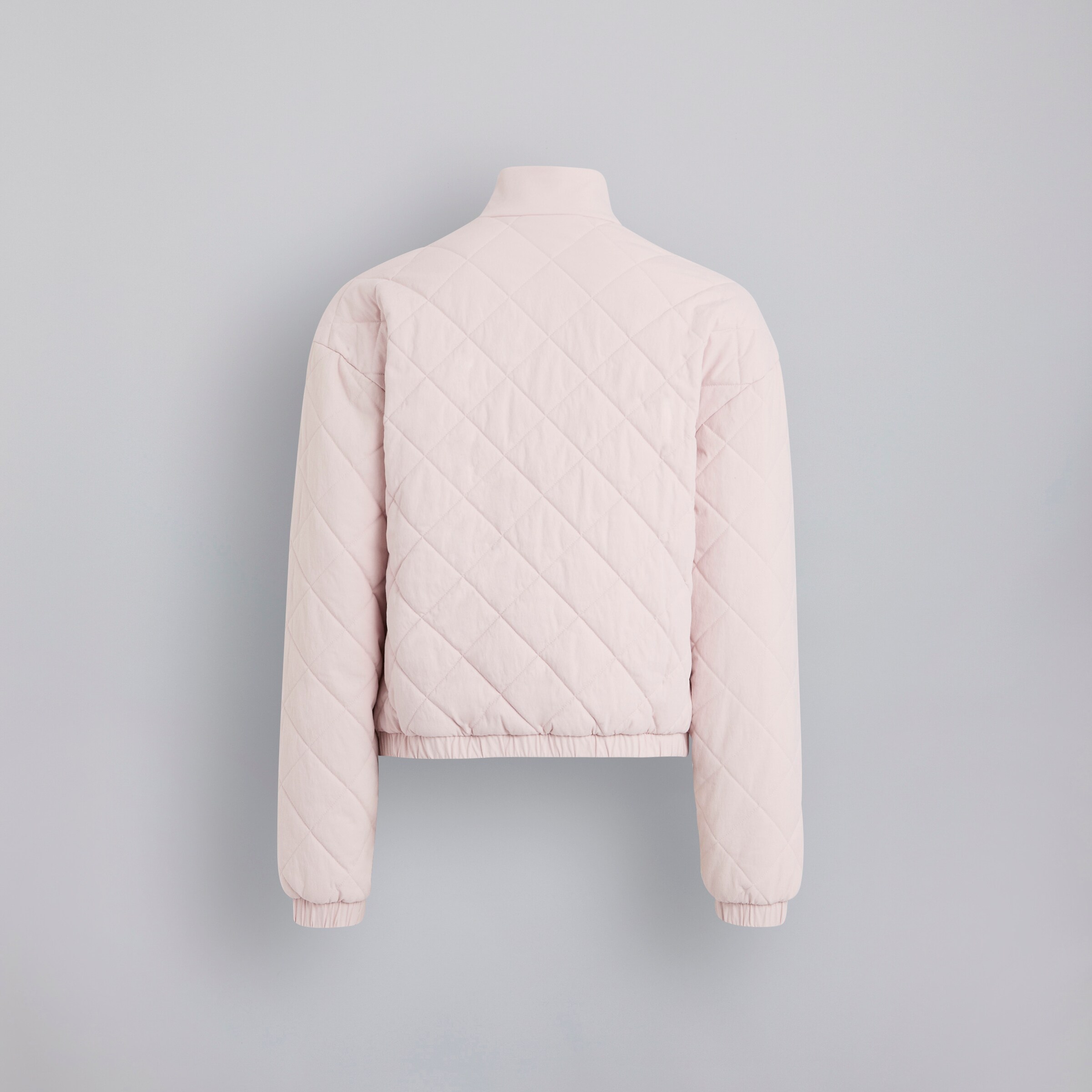 Manchester United x adidas Womens Golf Go-To Quilted Jacket Pink Pink Detail [7-7]