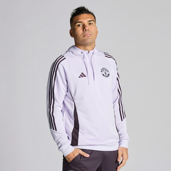 Manchester United Tiro 25 Competition Training Hoodie Púrpura