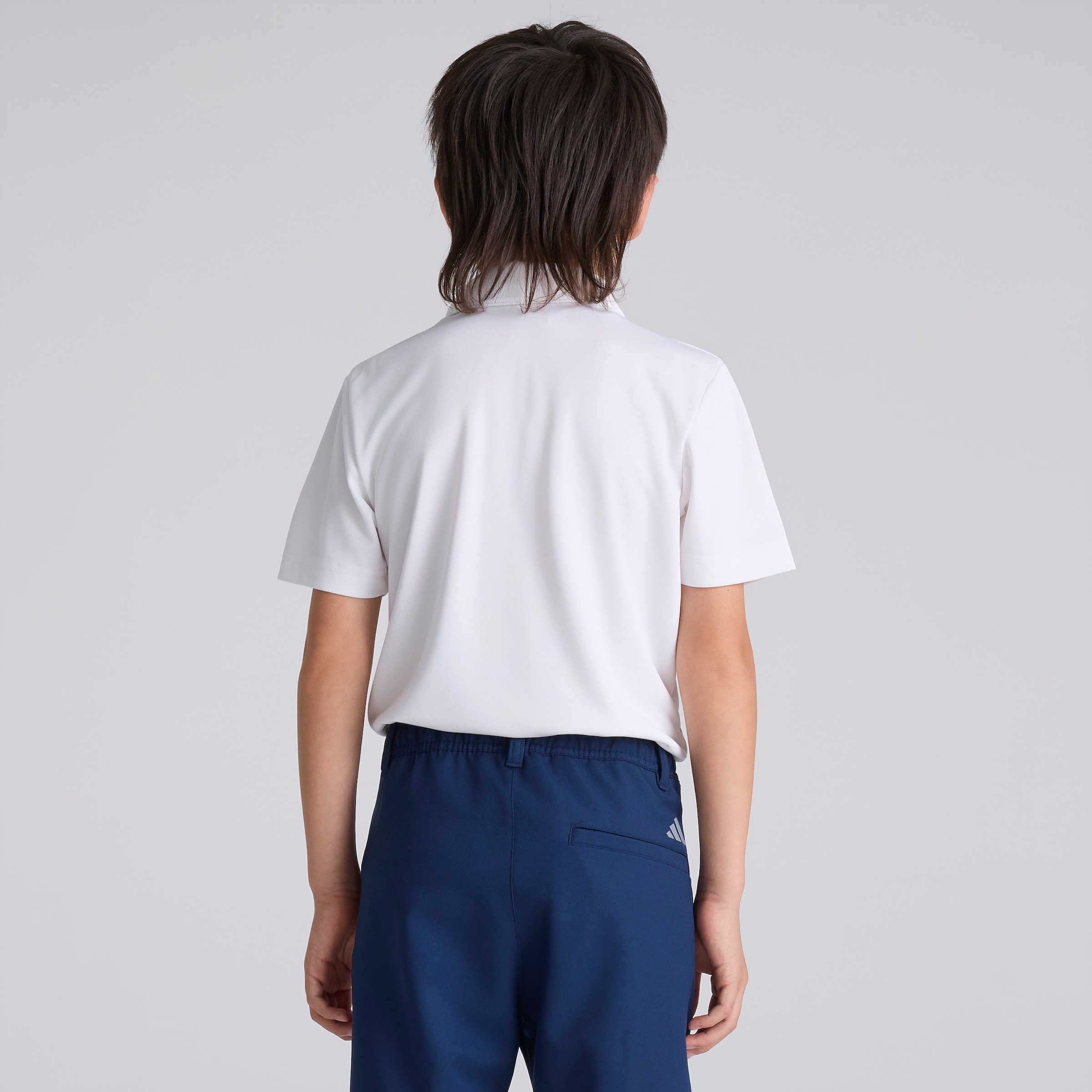 Manchester United x adidas Kids Golf Performance Polo Shirt White White Detail [2-5]