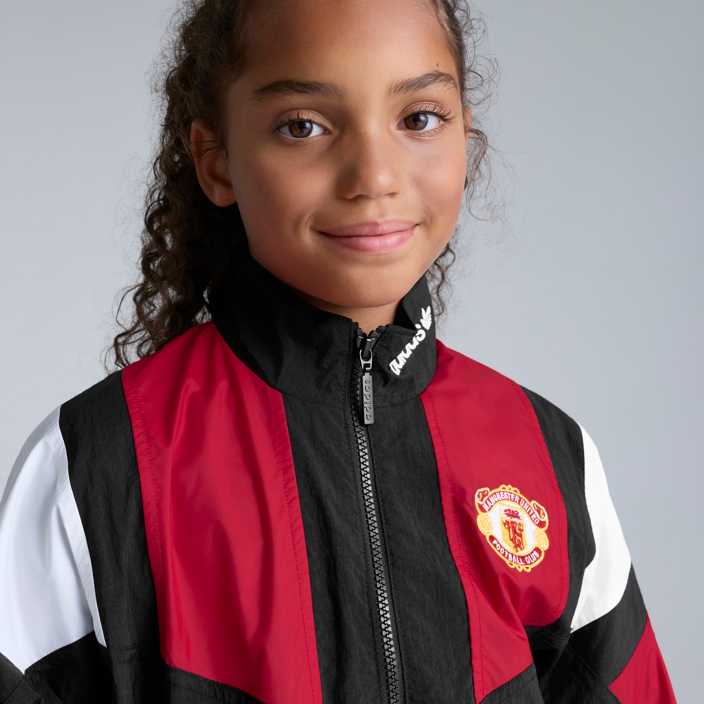 Manchester United x adidas Kids EQT Track Top Black Black Detail [5-6]