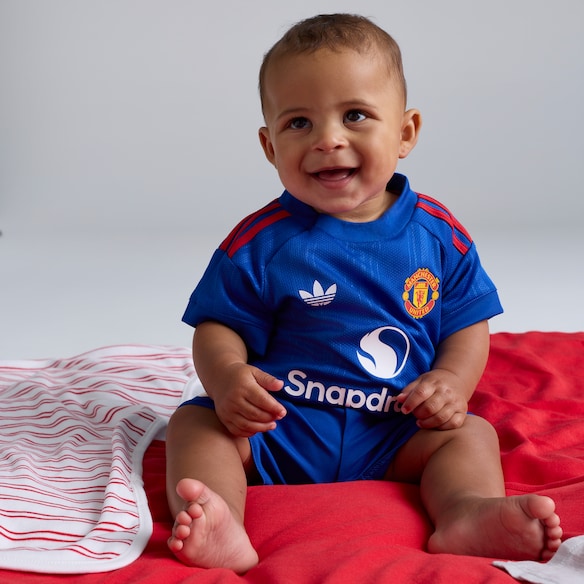 Manchester United Kids 26/27 Away Baby Kit 파란색