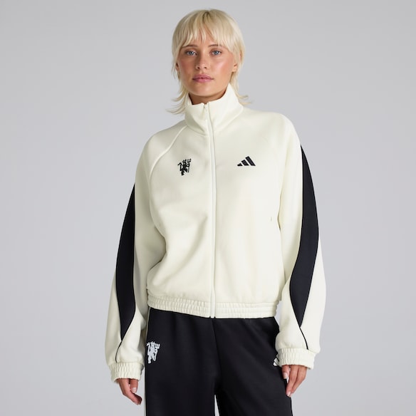 Manchester United x adidas Womens Stadium Track Top Cream Beige