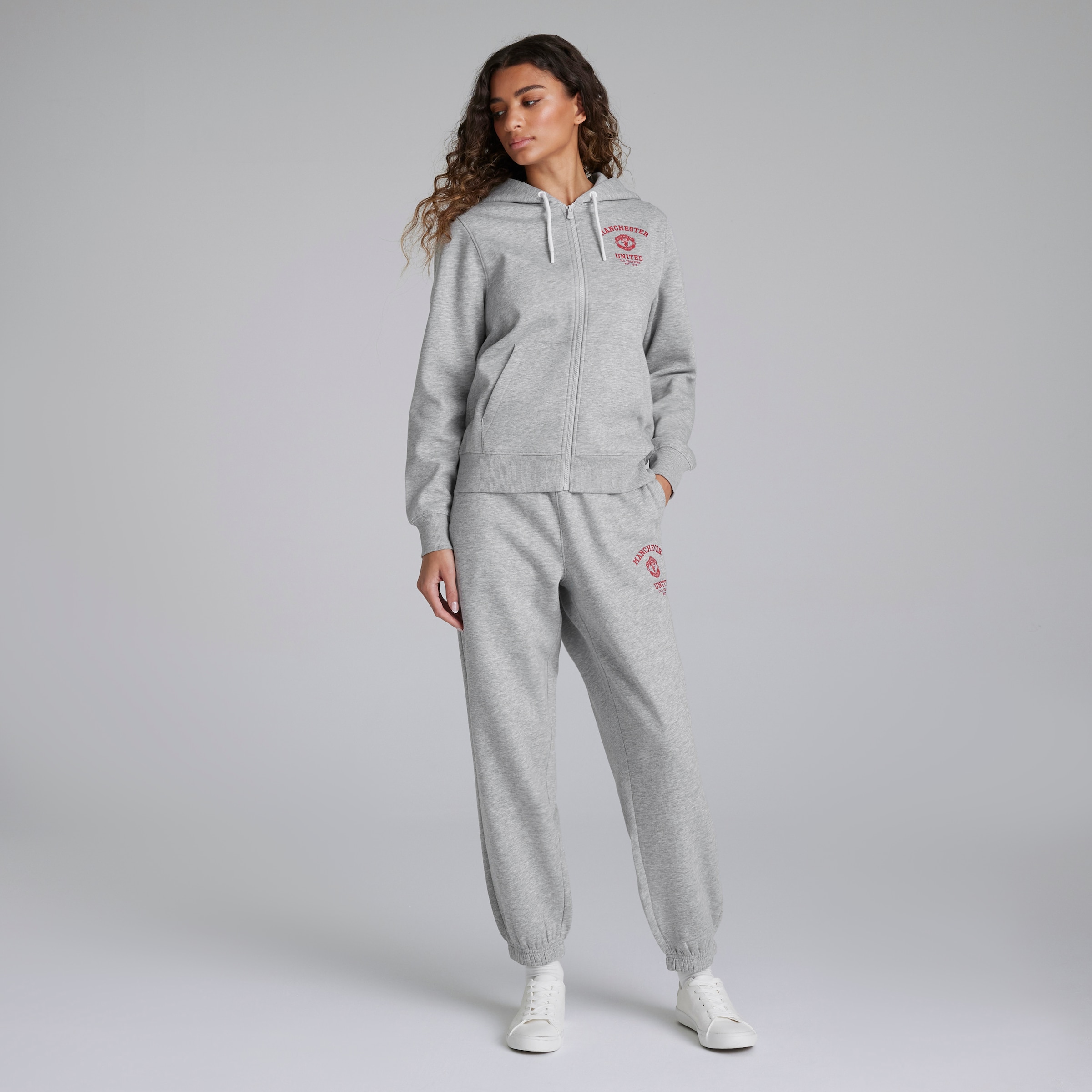 Manchester United Womens Varsity Joggers Grey Grey Detail [3-5]