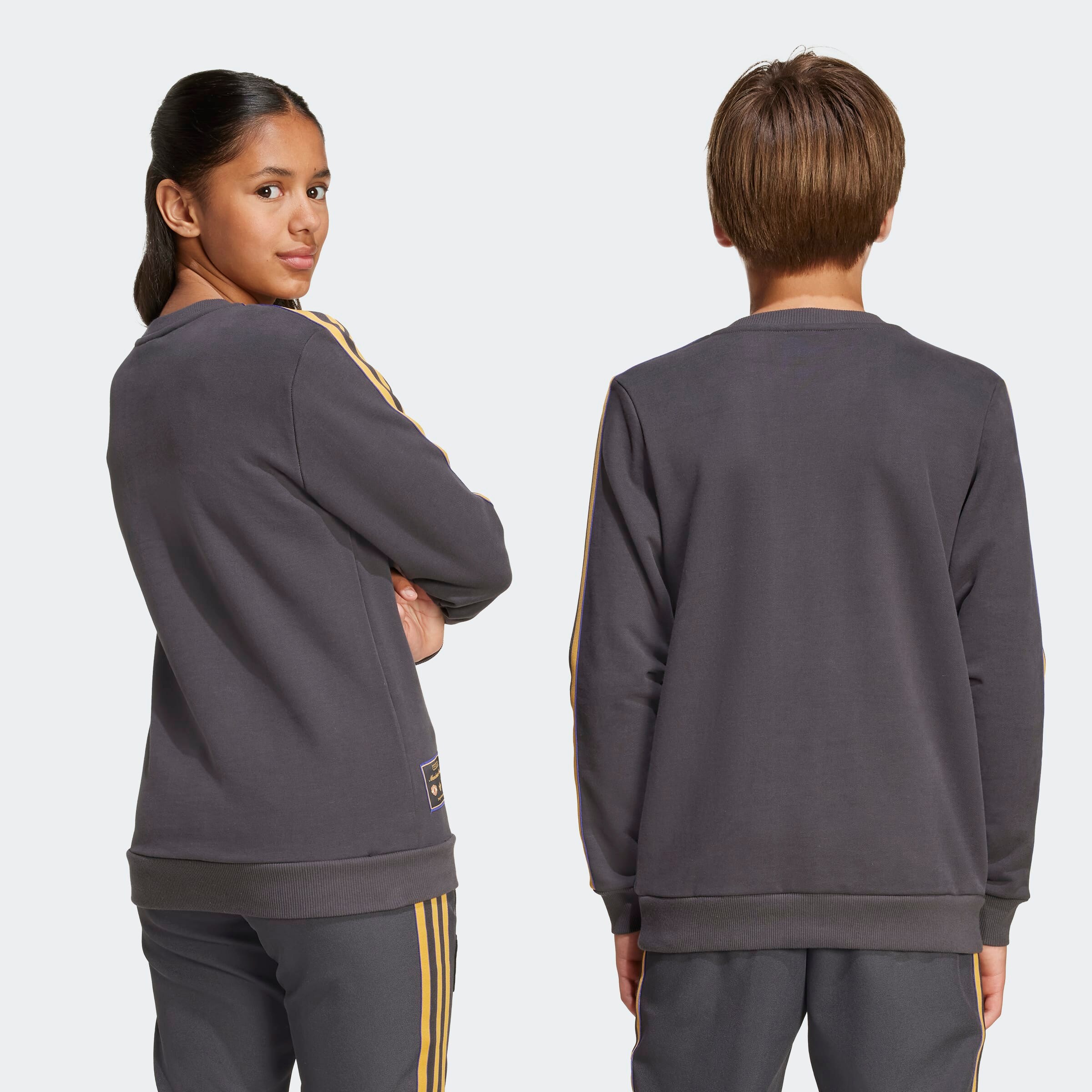 Manchester United Terrace Icons Sweatshirt Kids Noir Détail [2-9]