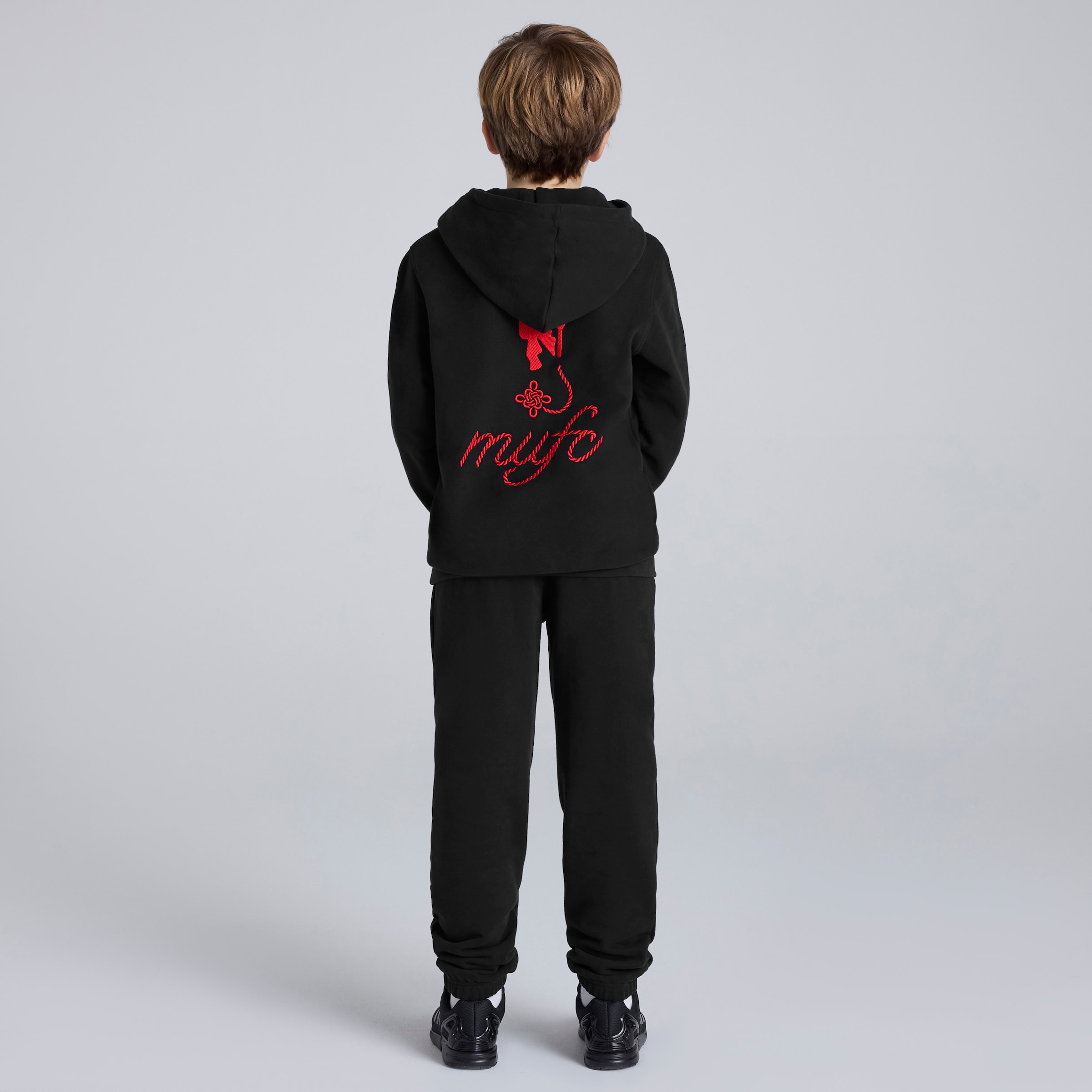 Manchester United Cultural Story Joggers Kids 검정색 세부 사항 [3-5]