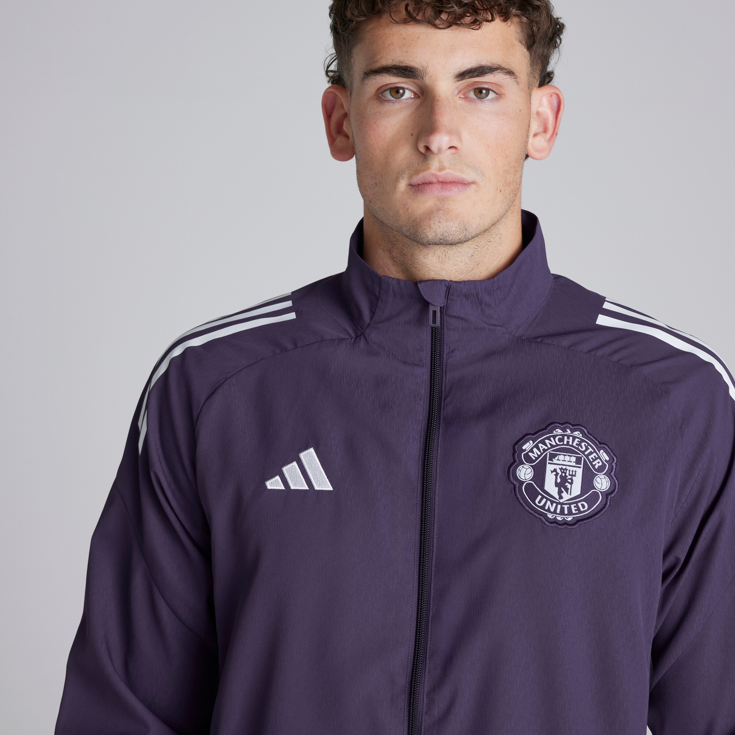 Manchester United Tiro 25 Competition Presentation Jacket Purple Detail [5-7]