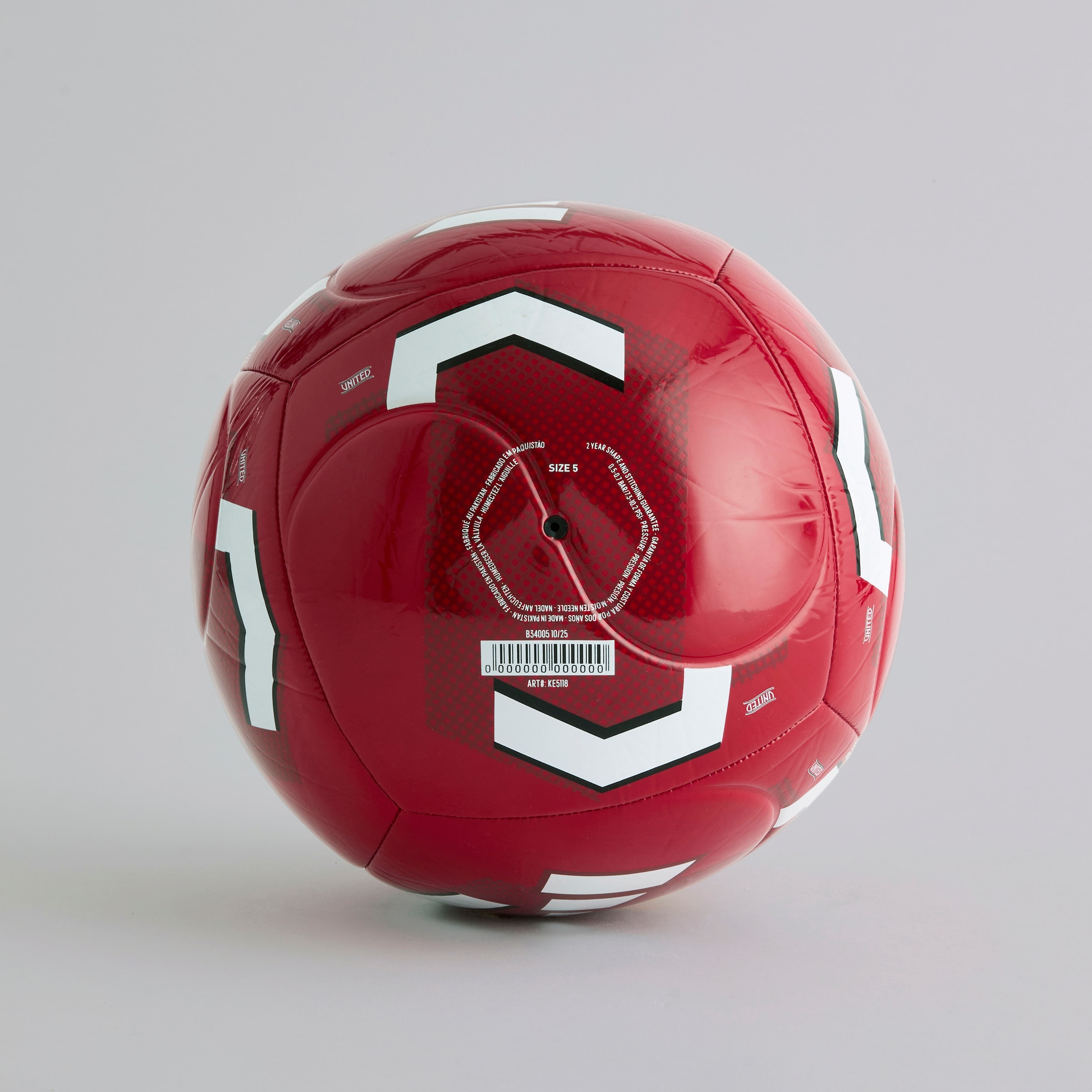 Manchester United x adidas Home Club Football Size 5 Red Red Detail [2-4]