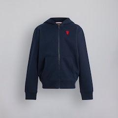 Manchester United Kids Devil Essentials Full Zip Hoodie Navy