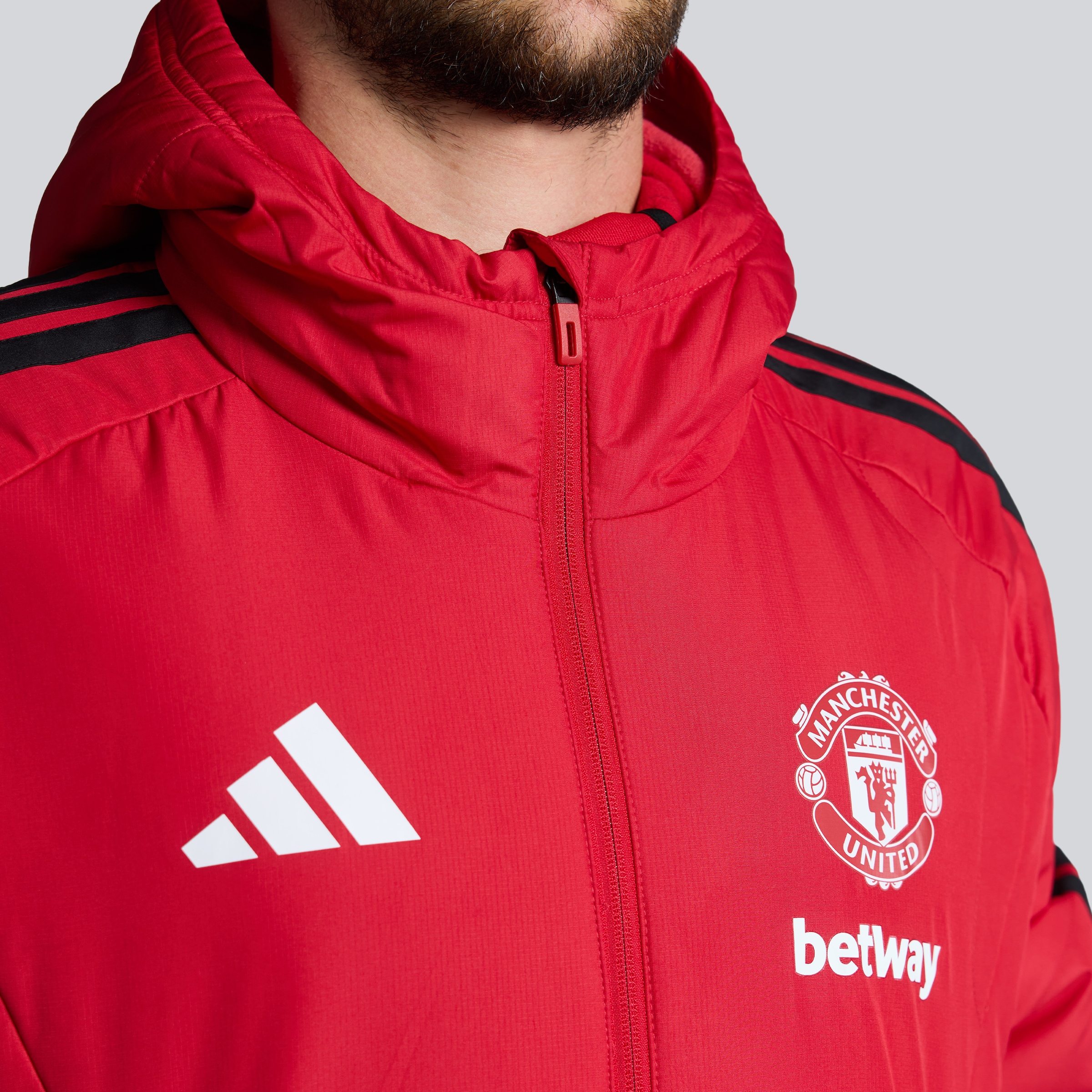 Manchester United 26/27 Training Tiro Authentic Long Coat Red (Sponsored) Red Detail [5-6]
