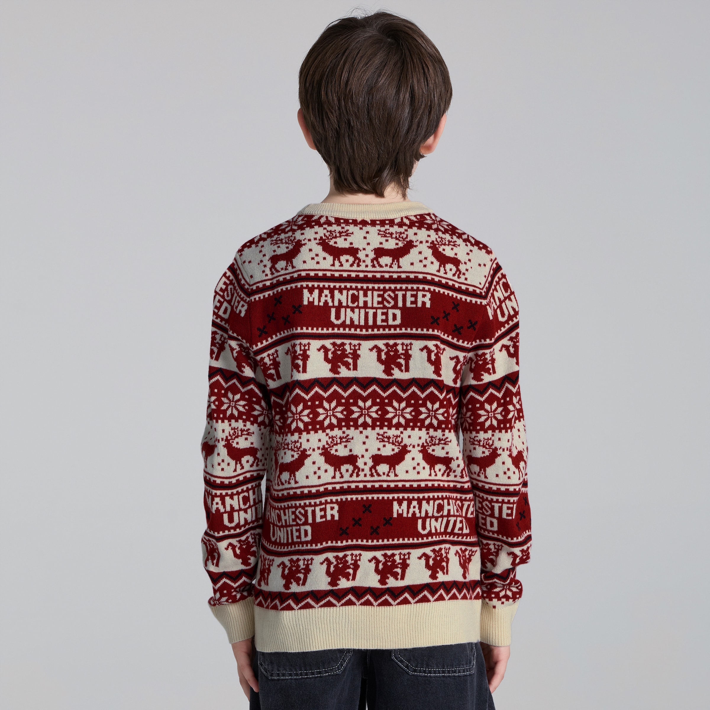 Manchester United Kids Christmas Fairisle Jumper Multi Multi Detail [2-4]