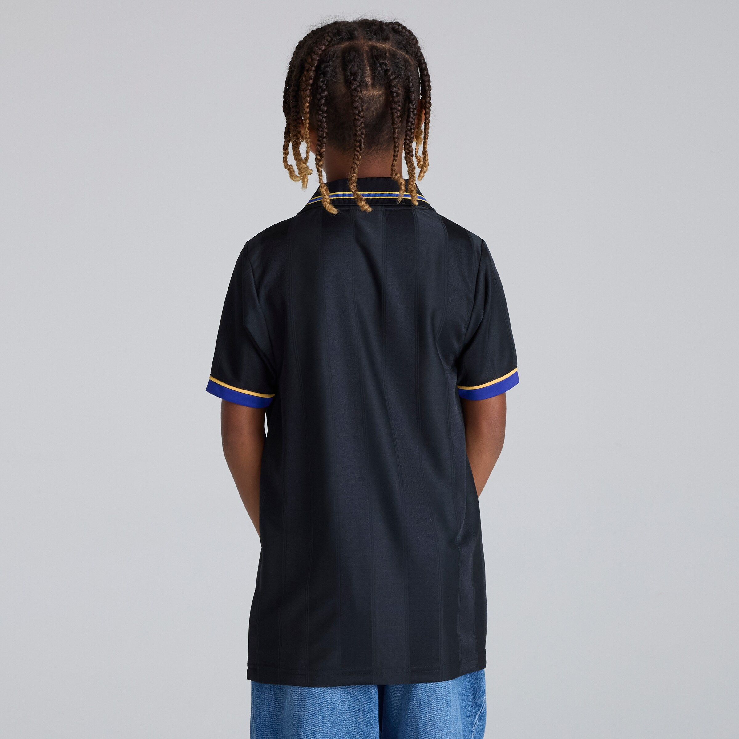 Manchester United Kids 1993-95 Away Shirt Black Black Detail [2-5]