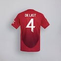 Manchester United 24/25 Home Jersey with De Ligt Cup Printing
