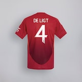 Manchester United 24/25 Home Jersey Kids with De Ligt 4 Cup Printing