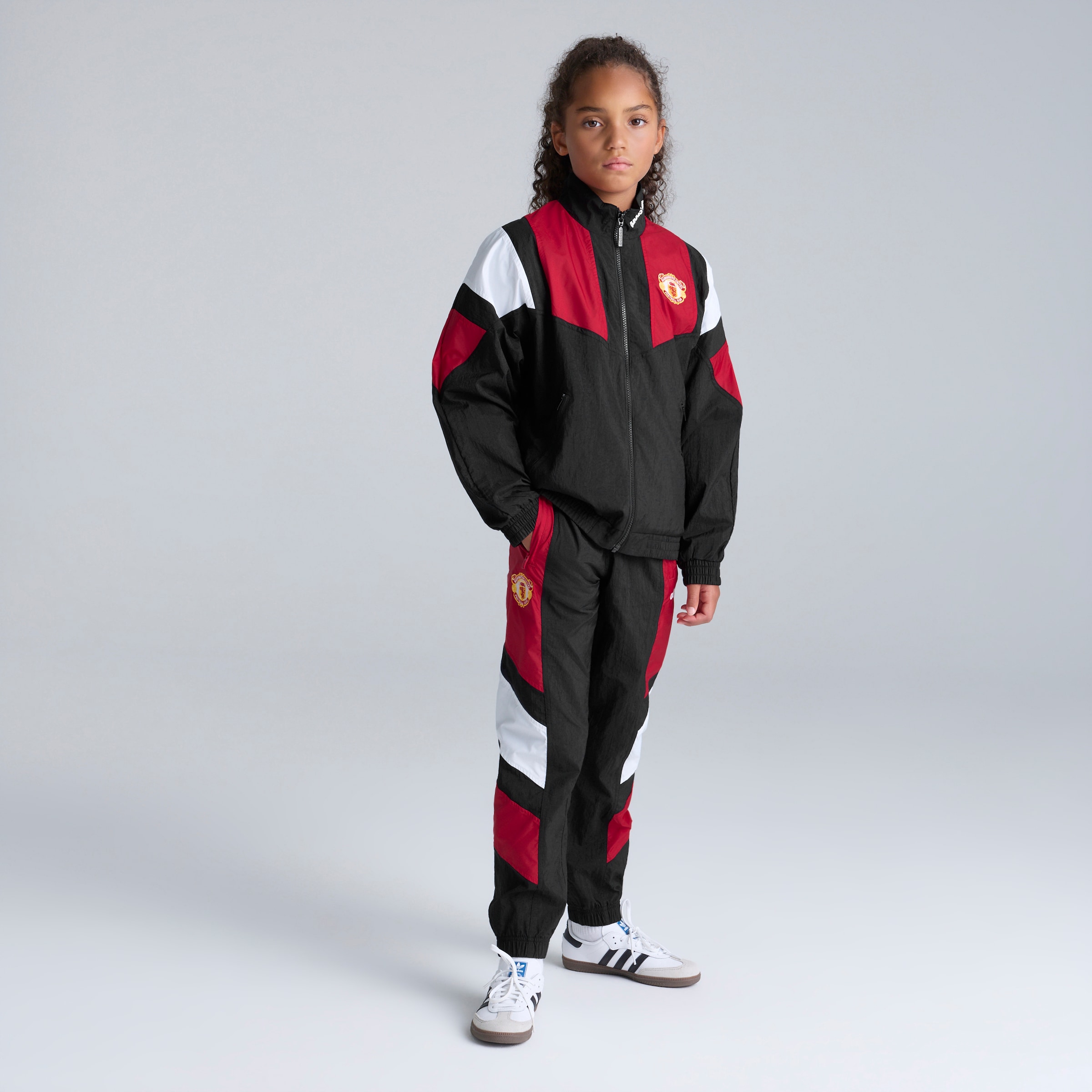 Manchester United x adidas Kids EQT Track Top Black Black Detail [3-6]