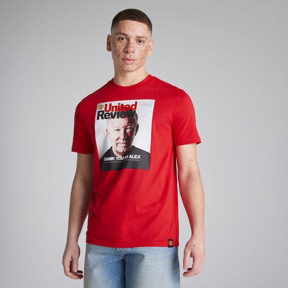 Manchester United Thank You Sir Alex T-Shirt Black Red