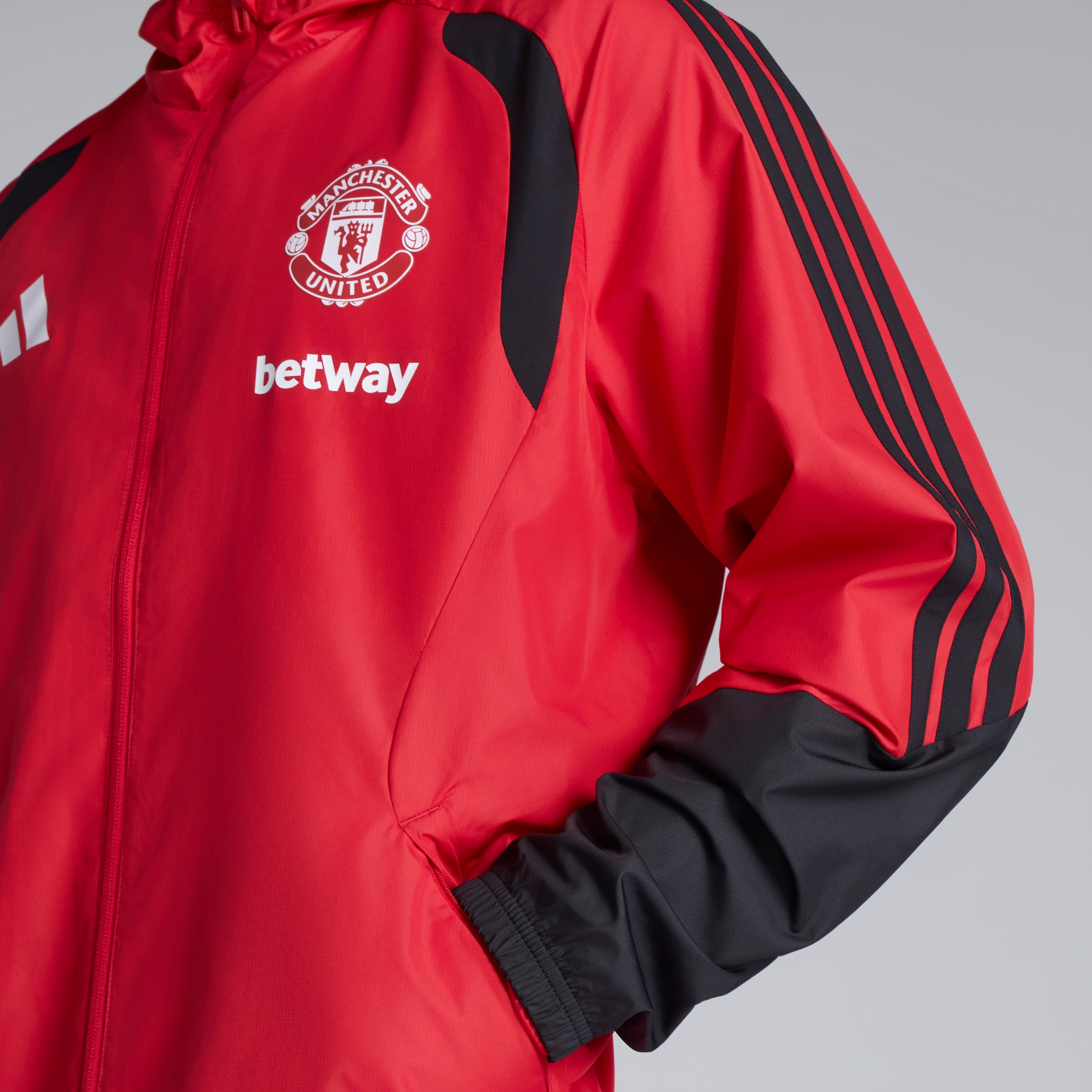 Manchester United 26/27 Training Tiro All Weather Jacket Red (Sponsored) Red Detail [5-6]