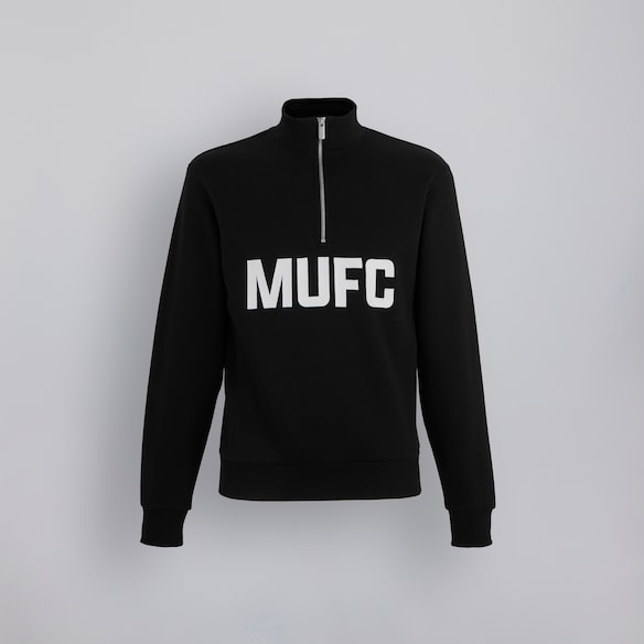 Manchester United MUFC Quarter Zip Sweatshirt Black Black