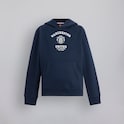 Manchester United Kids Varsity Overhead Hoodie Navy