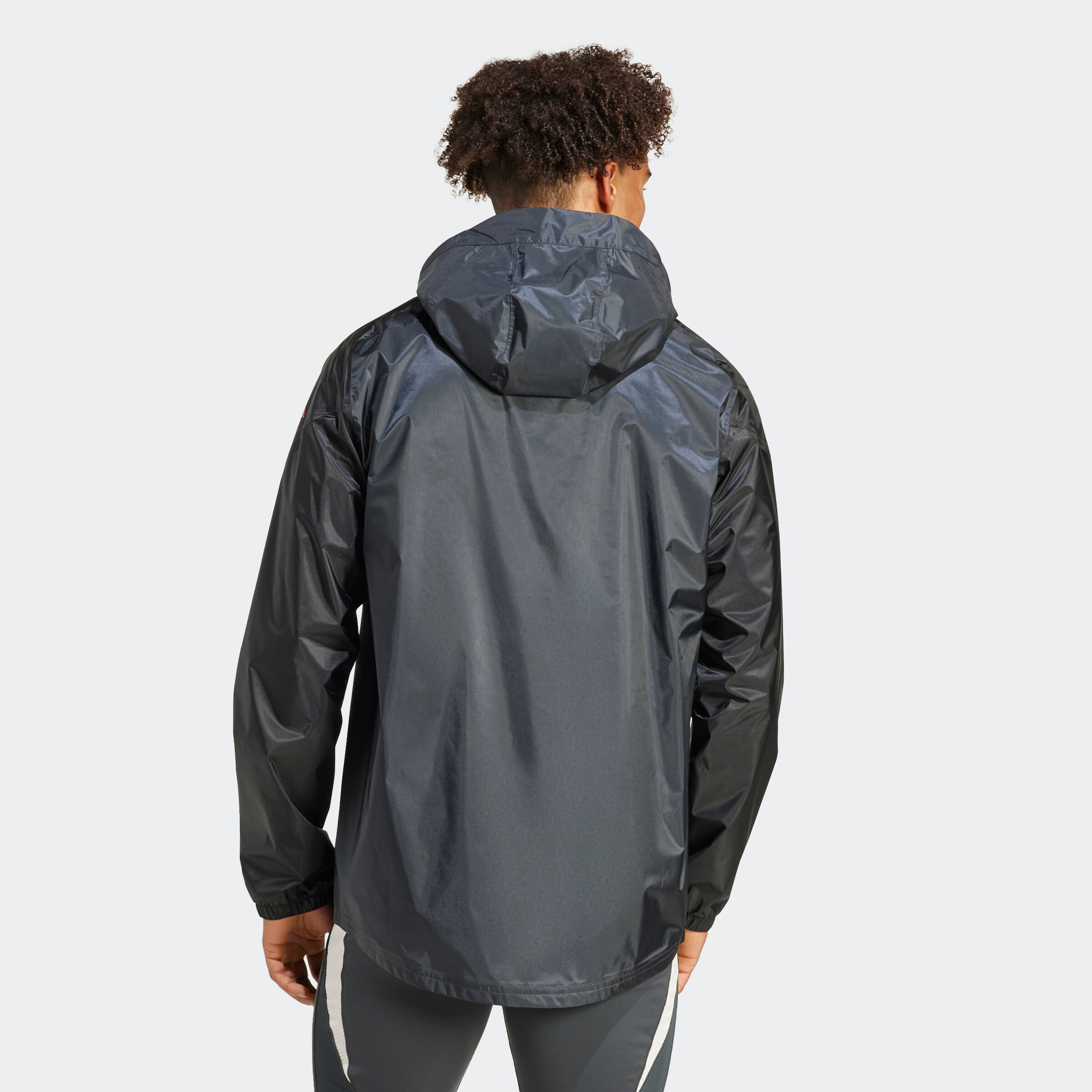 Manchester United European Training Tiro 24 Pro Rain Jacket Dark Grey Gris Détail [2-5]